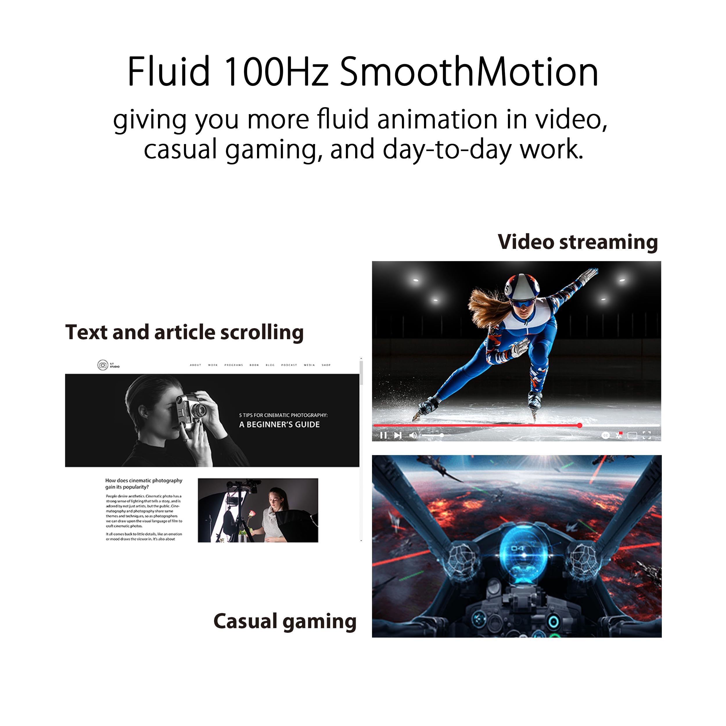 Asus 27 Inch Monitor - 1080P, Ips, Full Hd, Frameless, 100Hz, 1Ms, Adaptive-Sync, For Working And Gaming, Low Blue Light, Flicke