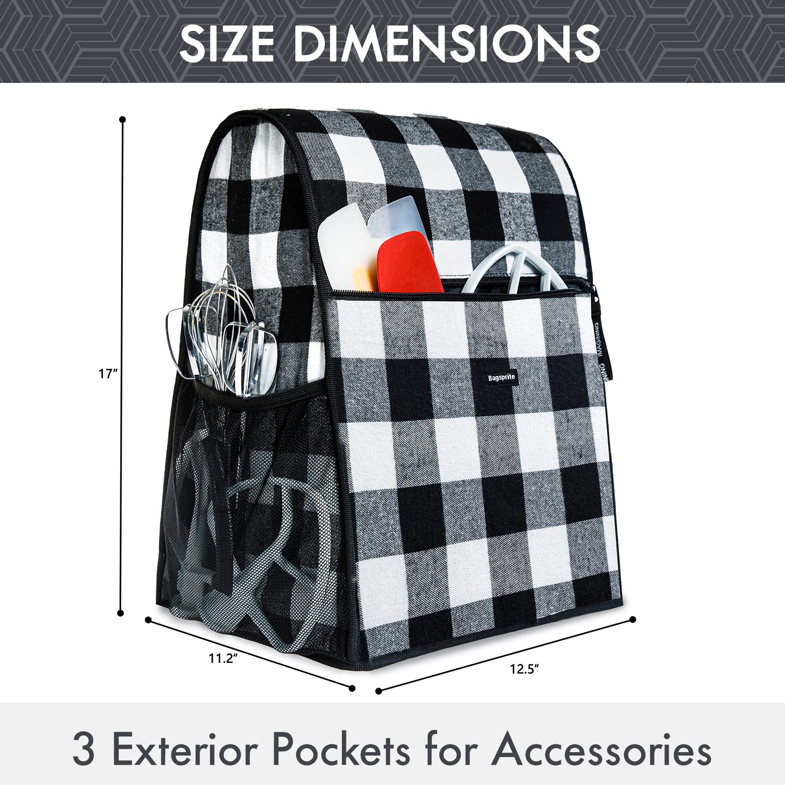 Bagsprite Stand Mixer Cover For Kitchenaid Mixer, Kitchenaid Mixer Cover For 4.5 8 Quart Tilt Head & Bowl Lift Models, Kitchen A