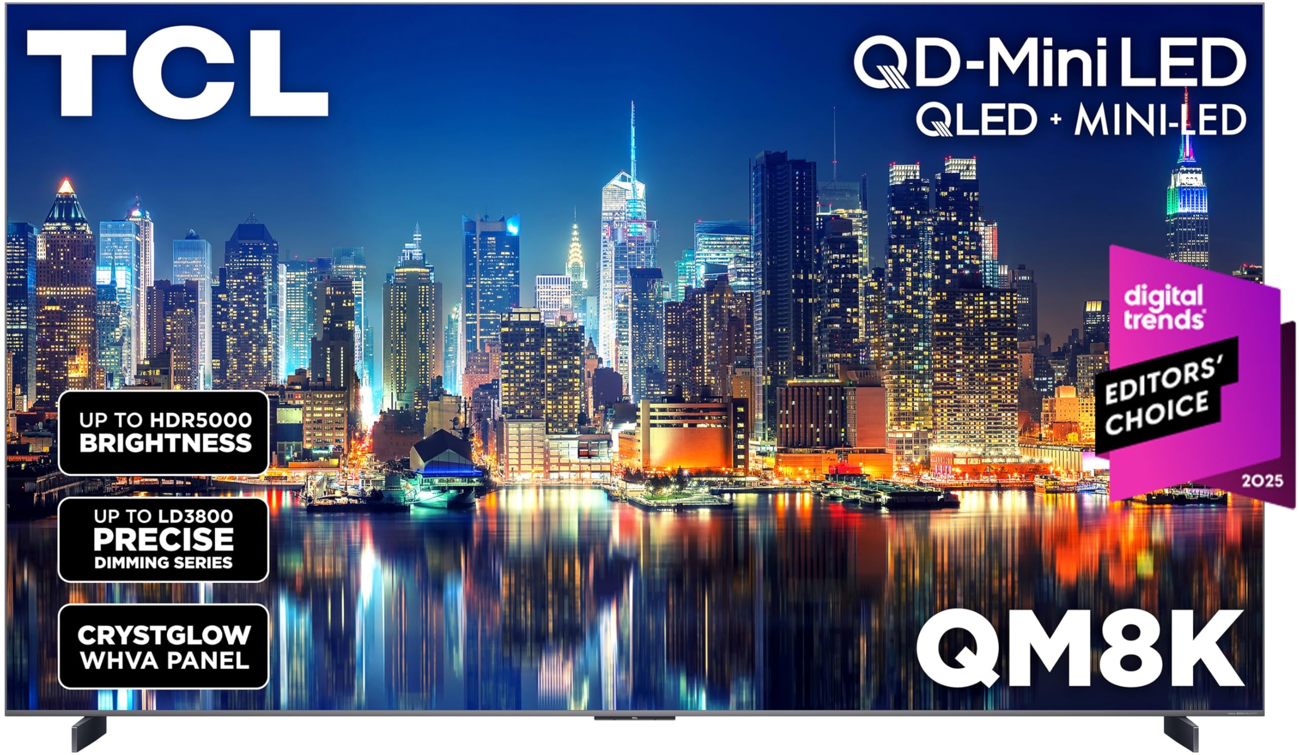 TCL 98 Inch Class QM8K Series | Mini LED QLED 4K HDR | 98QM8K, 2025 Model | 120HZ-144HZ Anti Reflective Wide Angle Screen Smart 