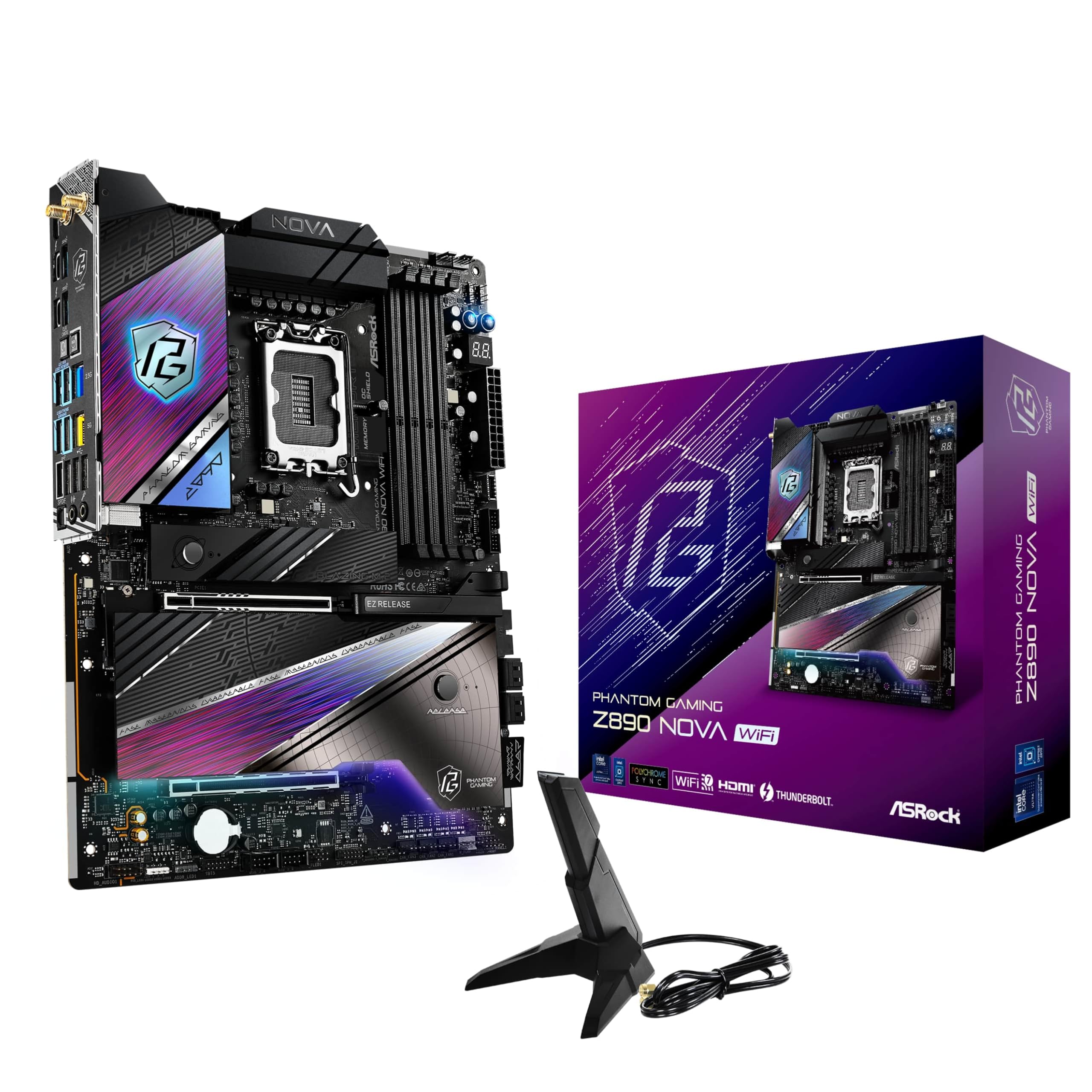 ASRock MB Z890 Nova WiFi Z890 LGA1851 256GB DDR5 ATX Retail