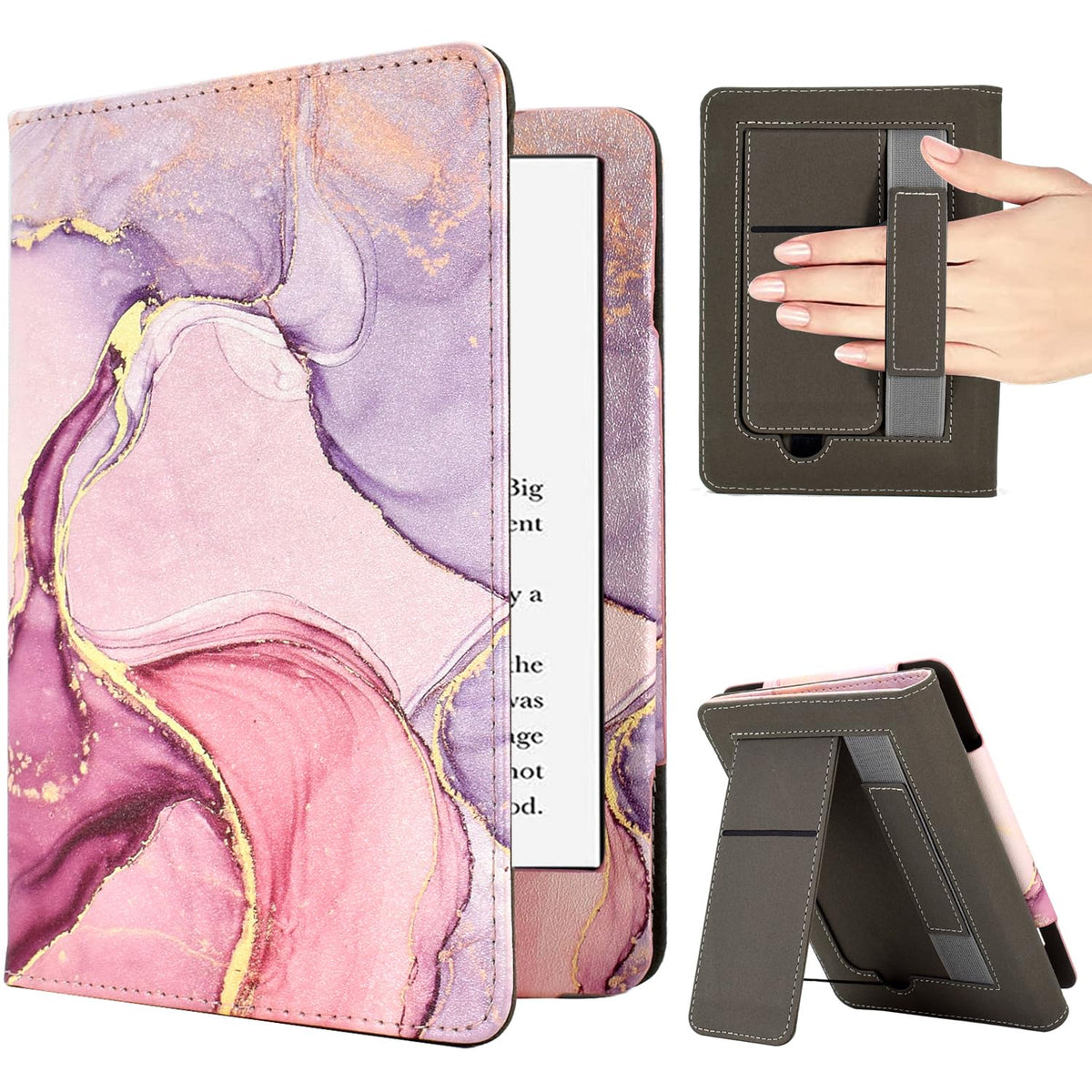 Kerom 6.8'' Kindle Paperwhite Case 11Th Generation 2021 Release And Signature Edition, Premium Pu Leather Stand Cover Case With