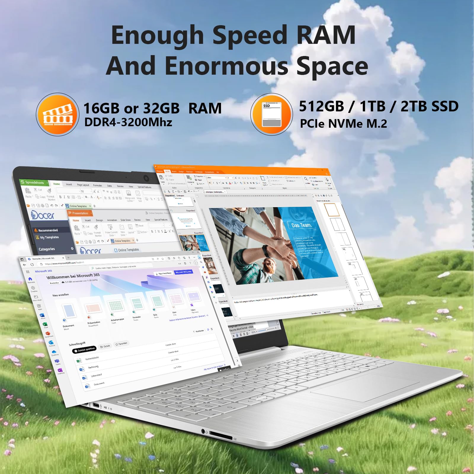 Hp 15 Latest Touch Screen 15.6 Laptop, (32Gb Ram + 1Tb Ssd), Intel Core I3-1215U, Windows 11 Pro, Ms Office Pro, 15.6 Inches Ips