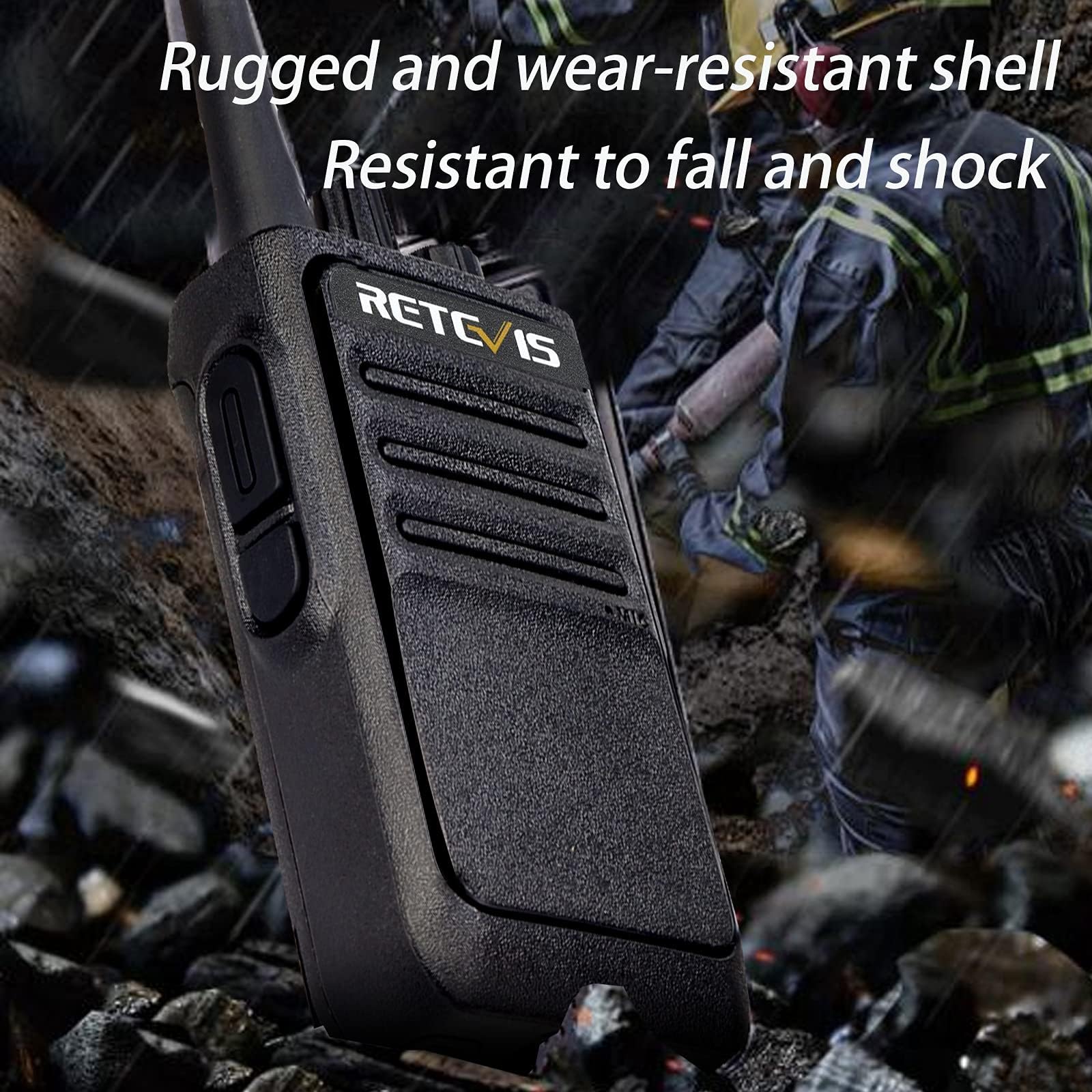 Retevis Rt17 Walkie Talkie, Two Way Radio With Usb Charging Base, Vox Handsfree Walkie Talkie For Business Healthcare School Restaurant Retail Church(10 Pack)