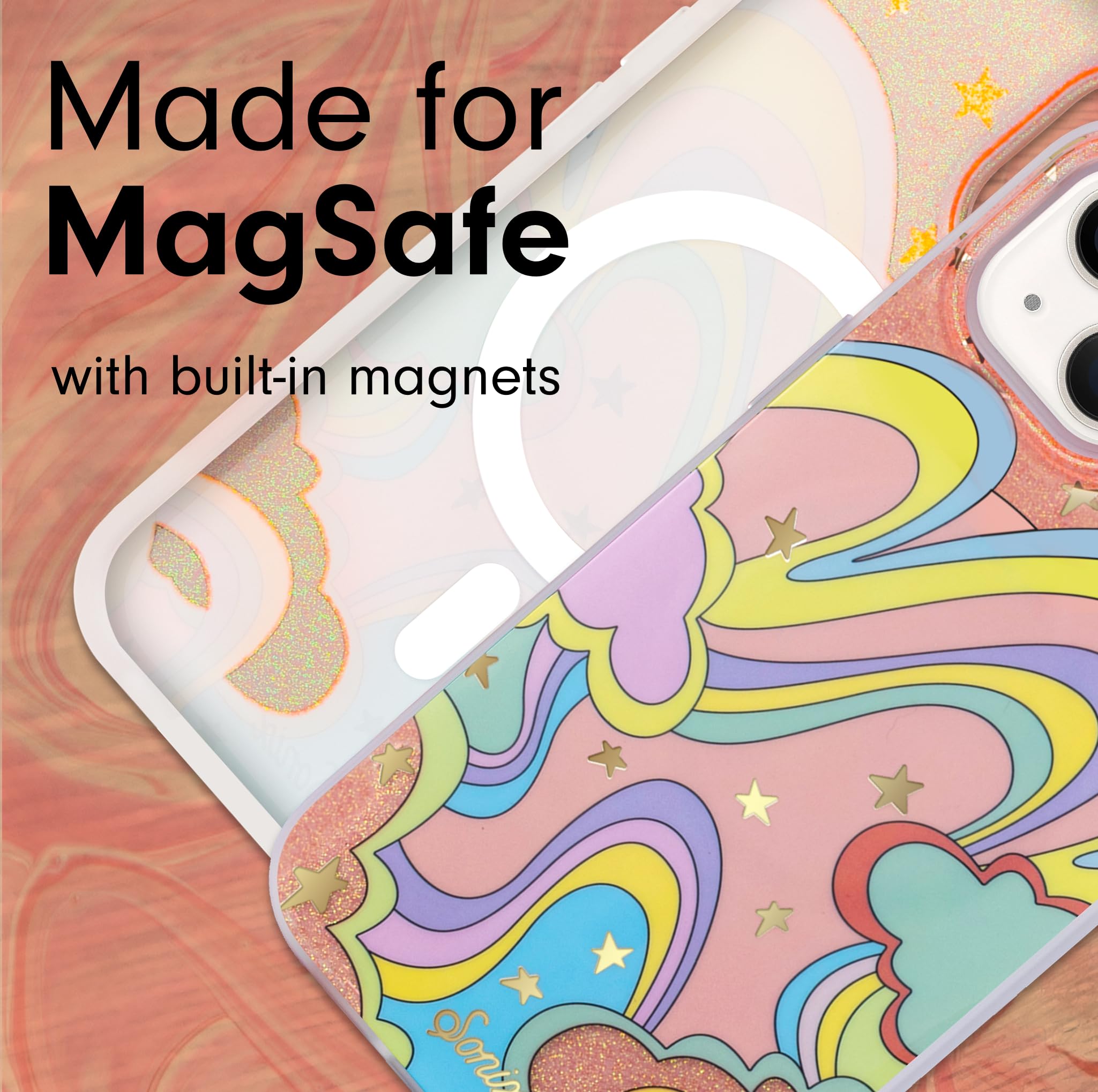 Sonix Case For Iphone 15 Plus, Iphone 14 Plus | Compatible With Magsafe | 10Ft Drop Tested | Illusion Rainbow