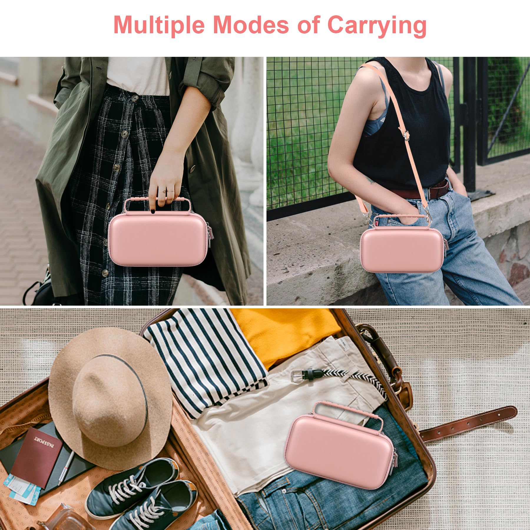 Canboc Carrying Case For Ceptics Universal Travel Adapter Kit, World Travel Adapter Kit Box With Removable Shoulder Strap, Zippe