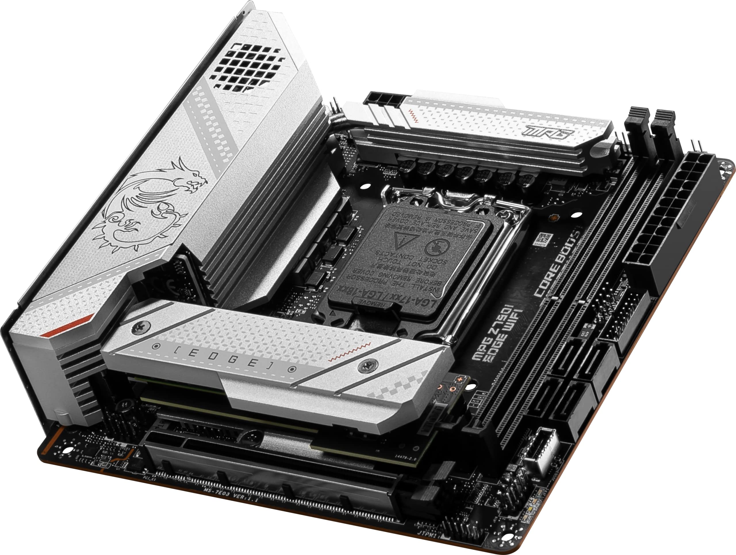 Msi Mpg Z790I Edge Wifi Gaming Motherboard (Supports 12Th13Th Gen Intel Processors Lga 1700 Ddr5 Pcie 5.0 M.2 2.5Gbps Lan Usb 3.