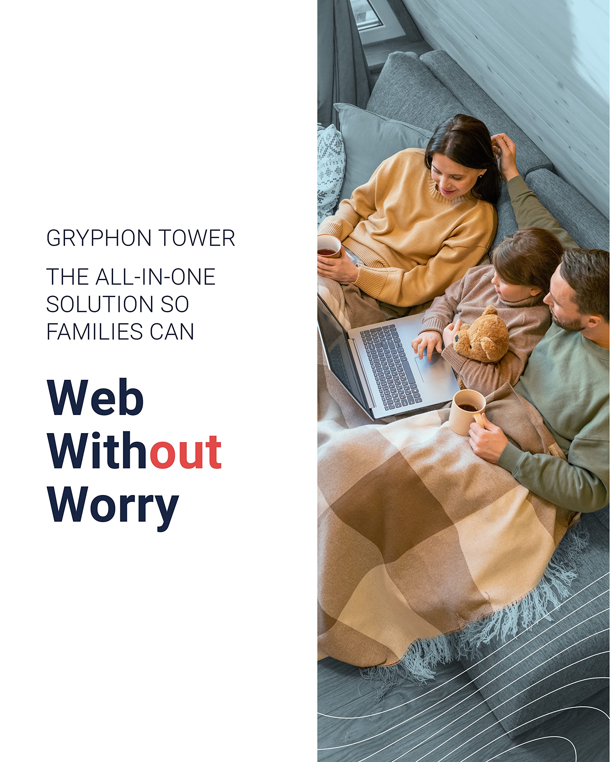 Gryphon Tower Super Fast Mesh Wifi Router 2 Pack   Advanced Firewall Security, Parental Controls, And Content Filters   Tri Band