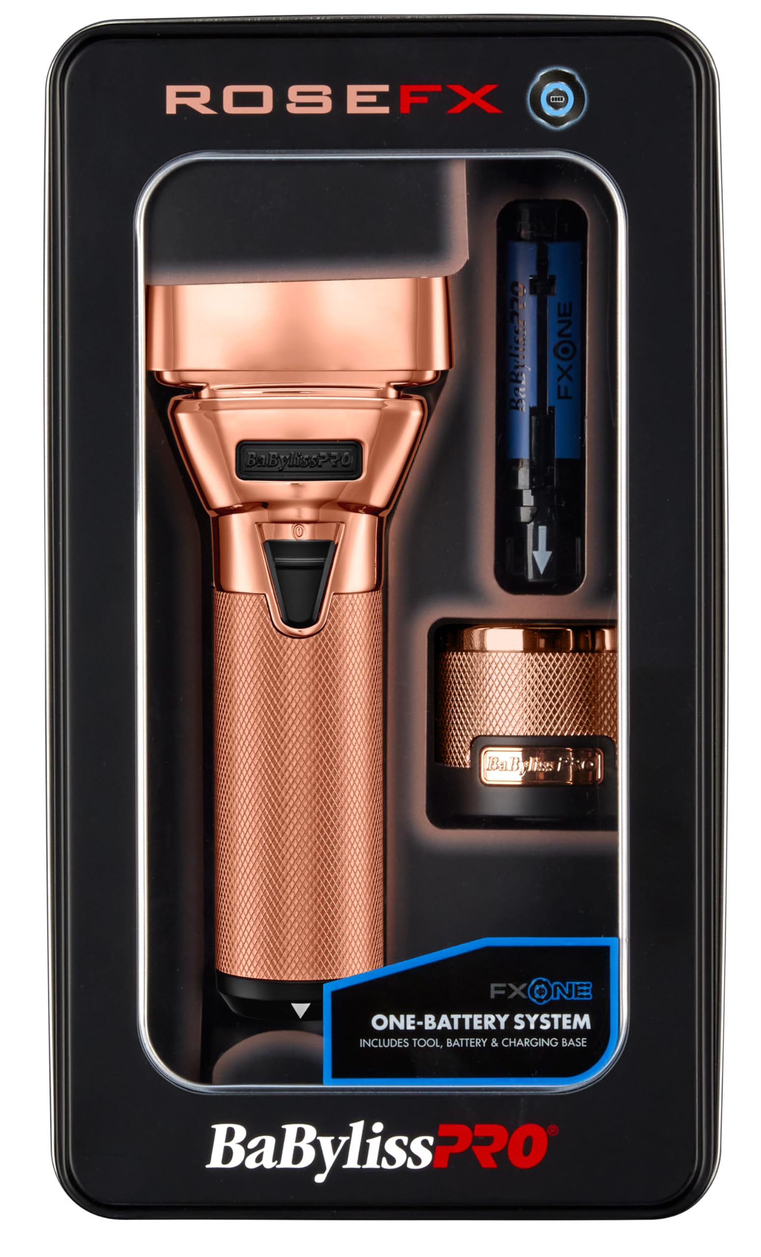 Babylisspro Fxone Rosefx All Metal Double Foil Stick Shaver With Interchangeable Battery