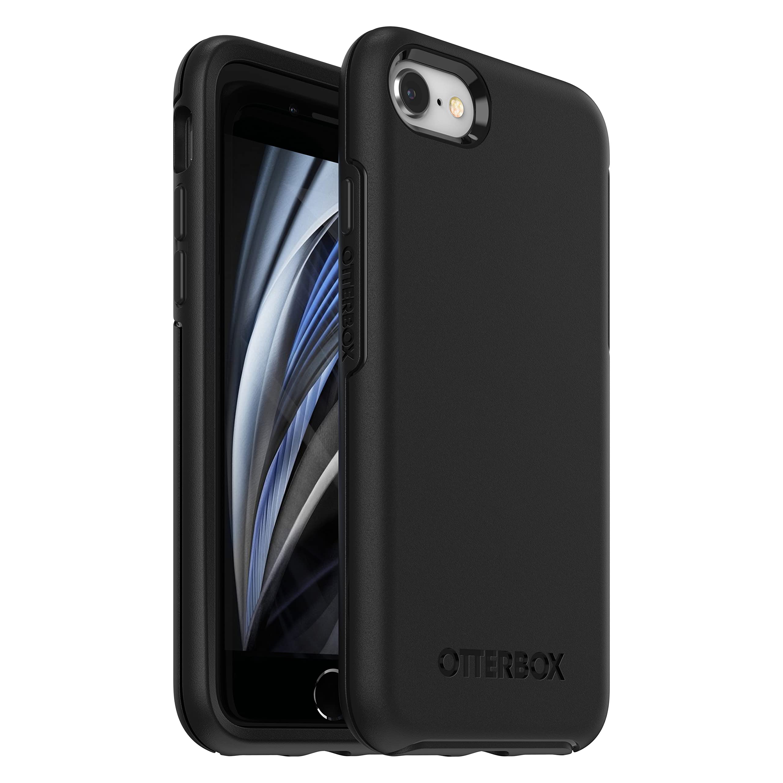 Otterbox Iphone Se 3Rd/2Nd Gen, Iphone 8/7 (Non Retail/Ships In Polybag) Symmetry Series Case   Black, Ultra Sleek, Wireless Cha