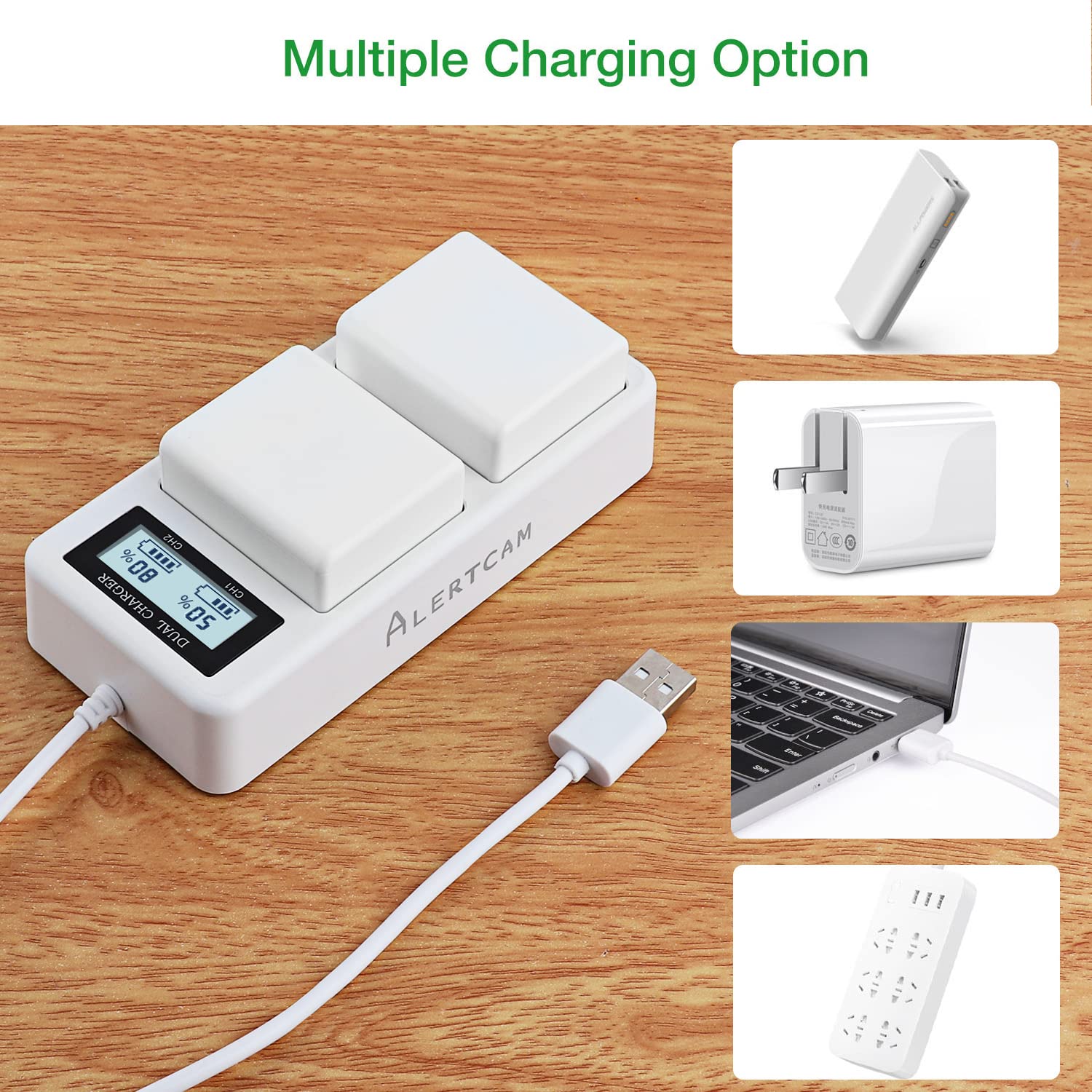 Battery Charger Station For Arlo Pro 3/Pro 4/Pro 5S & Arlo Ultra/Ultra 2, Digital Led Screen Dual Charging Station For Arlo Battery Only (No Batteries)