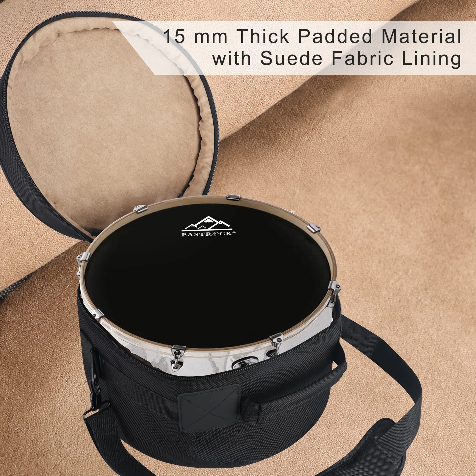 Eastrock 22'' X18'' Bass Drum Bag, Bass Drum Cases 15 Mm Thick Padding For Your Drum Protection (22 * 18'' Bass)