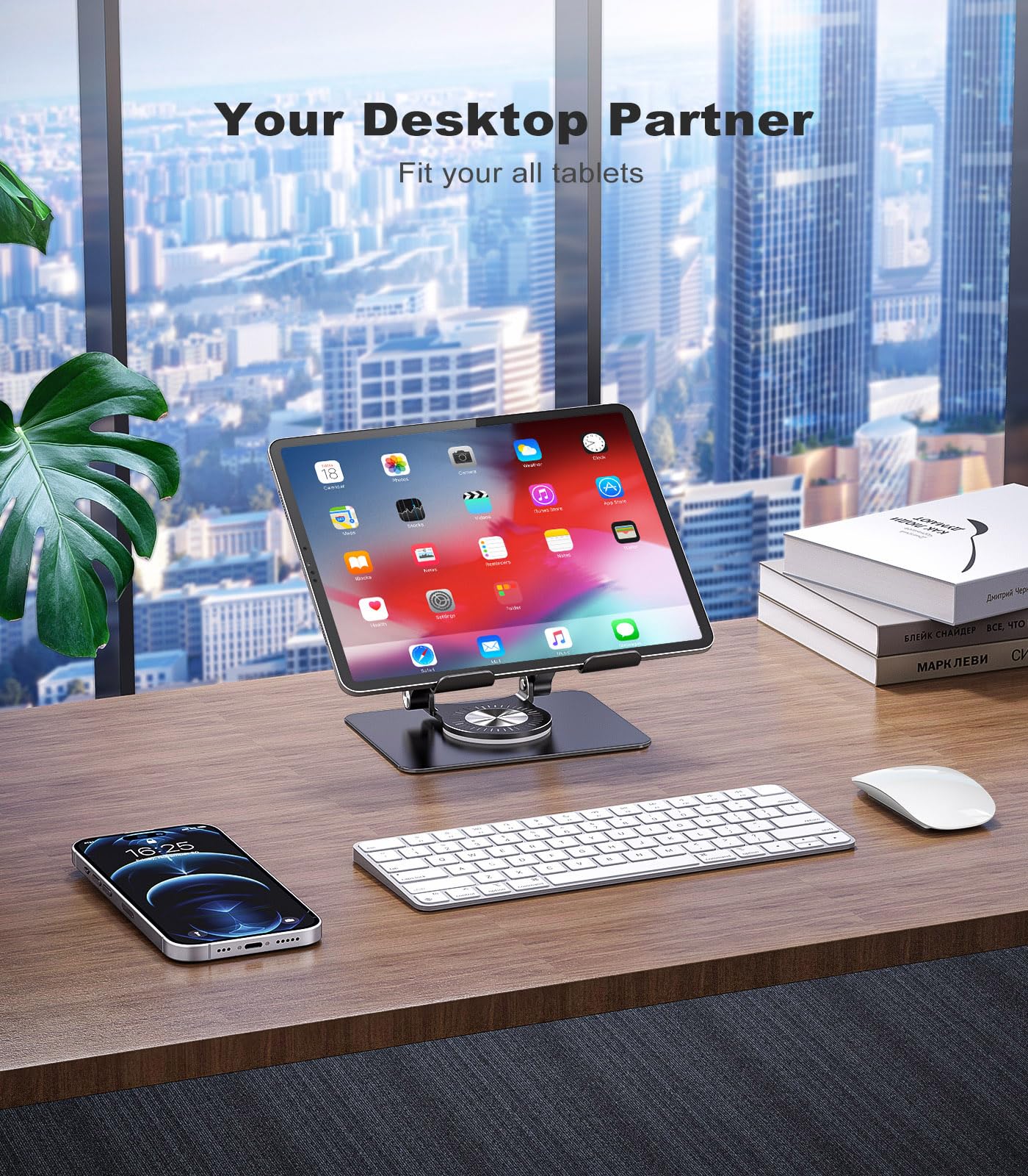 Joiot Tablet Stand, Swivel Tablet Stand With 360 Rotating Base, Adjustable Tablet Holder For Drawing, Compatible With Ipad Pro/A