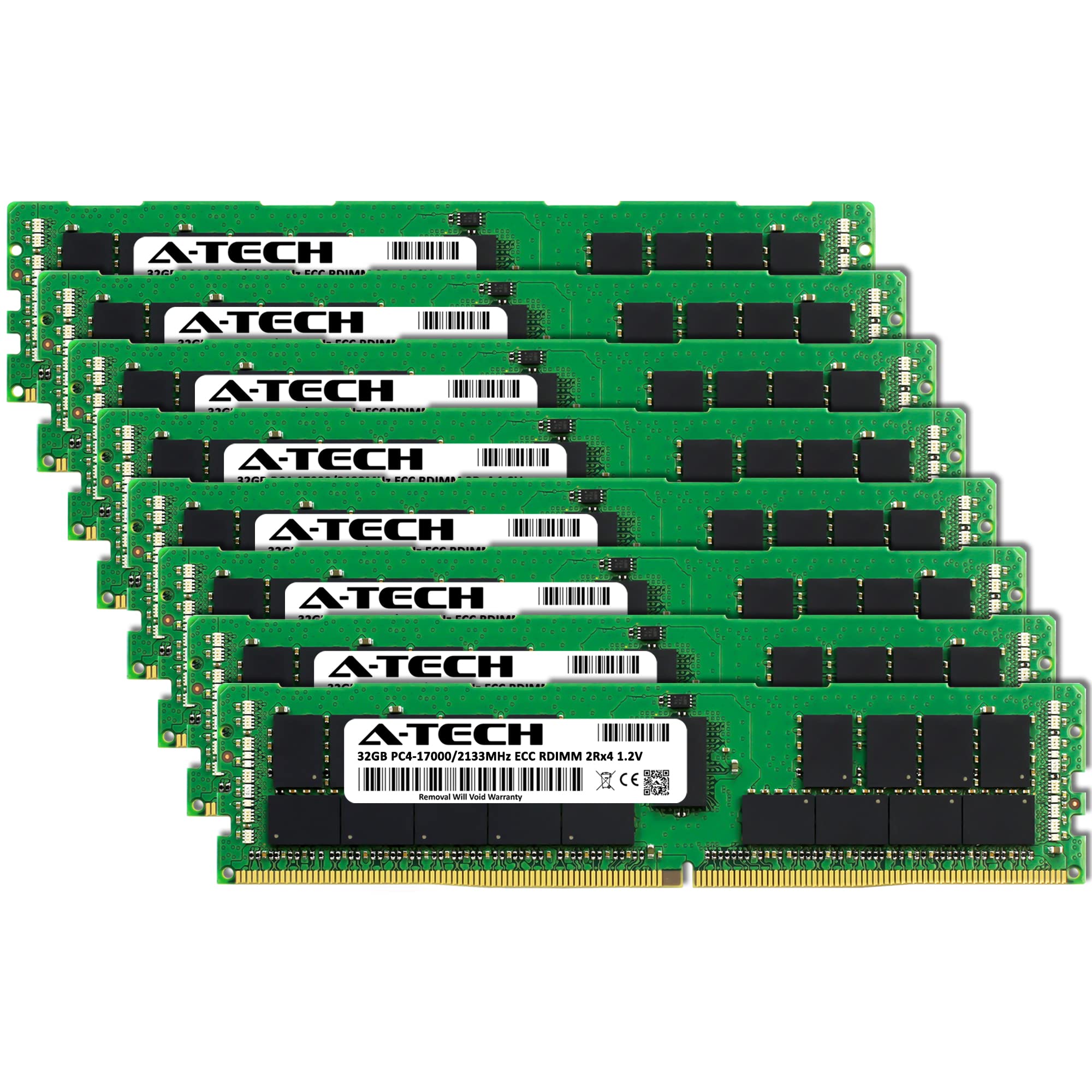 A Tech 256Gb Kit (8X32Gb) Ddr4 2133Mhz Pc4 17000 Ecc Rdimm 2Rx4 1.2V Dual Rank Ecc Registered Dimm 288 Pin Server & Workstation