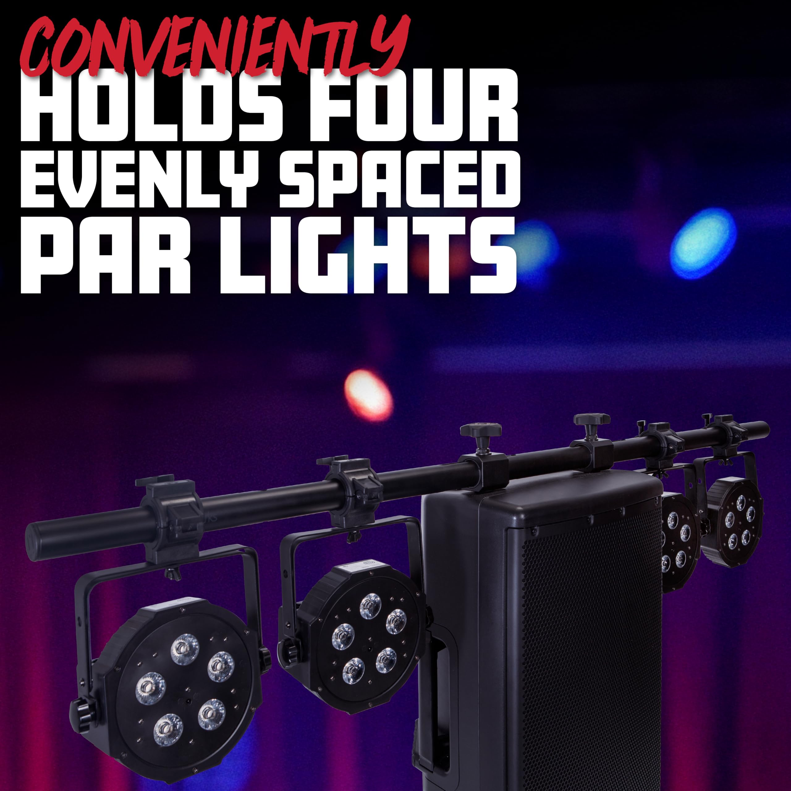 Gator Frameworks Speaker Mount Fly-Point Lighting Bar For Pa Loudspeaker (Gfw-Lightspkflymt)