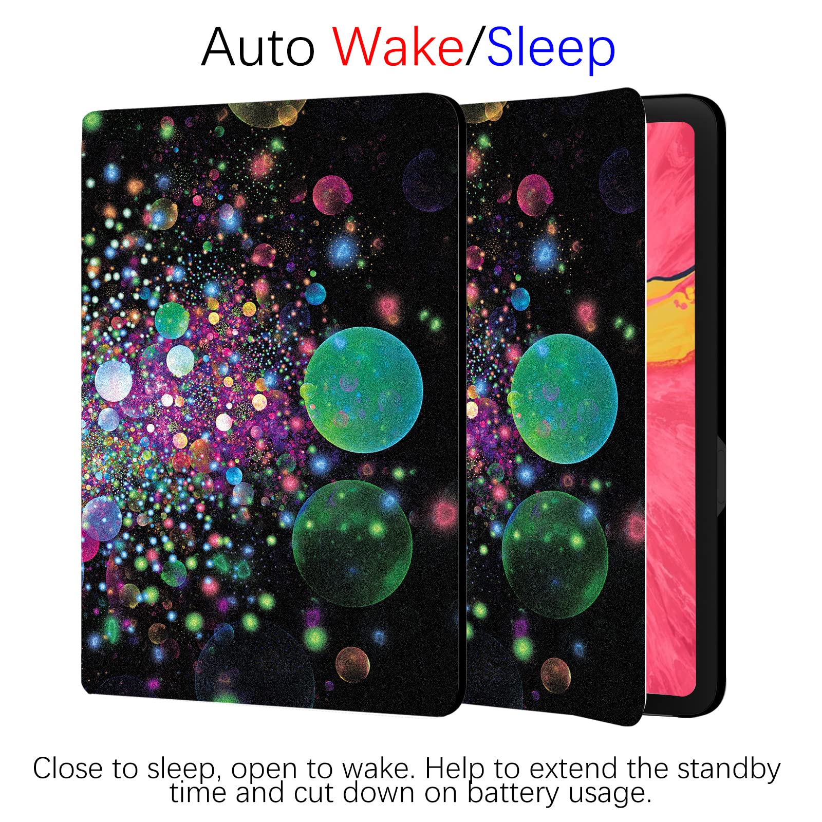 Berkin Arts Ipad Mini 6Th Generation Case (8.3 Inch) Case 2021 A2568/A2569 Folio Case Premium Leather Cover Holography Cosmic Co