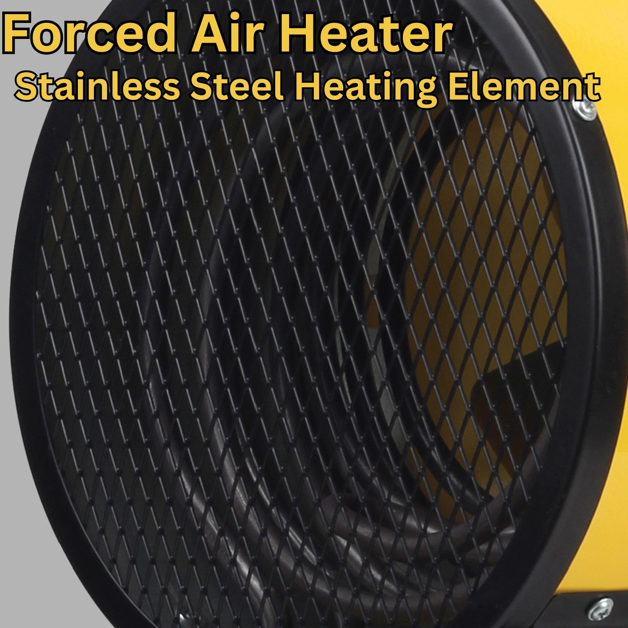 Dura Heat Euh4000 4000W Electric Forced Air Heater, Length: 10.75In, Width: 8.35In, Height: 13In , Yellow