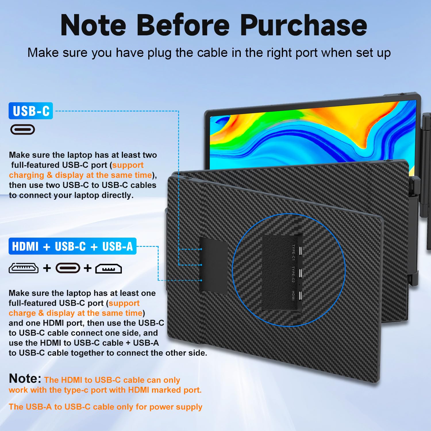 Kefeya Laptop Screen Extender, 14'' Fhd 1080P Triple Portable Monitor For Laptop 13 17'', Laptop Monitor Extender For Windows/Ma