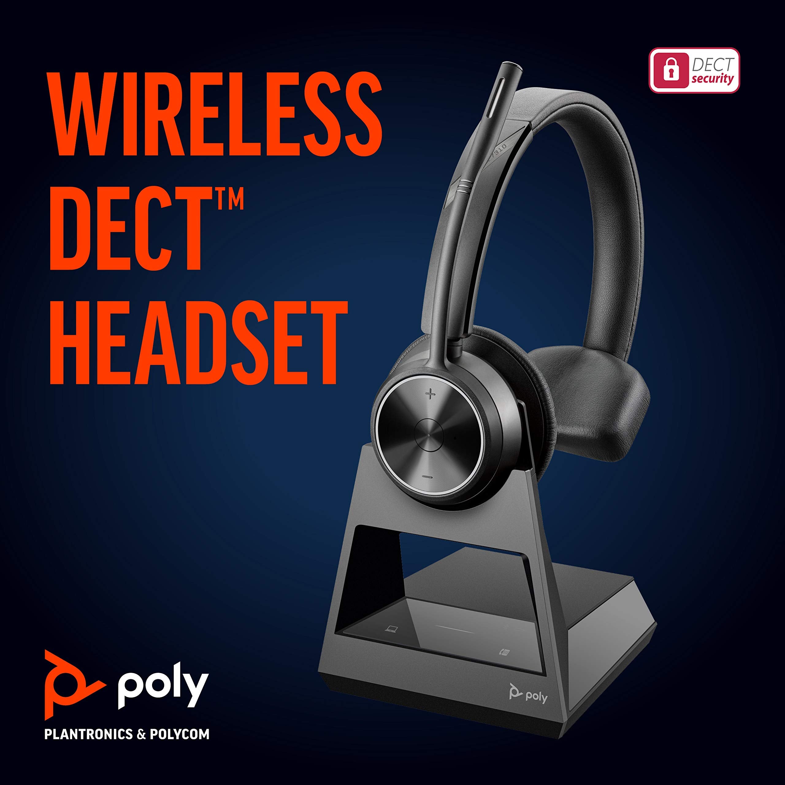 Plantronics Poly Savi 7310 Ultra-Secure Wireless Dect Headset System