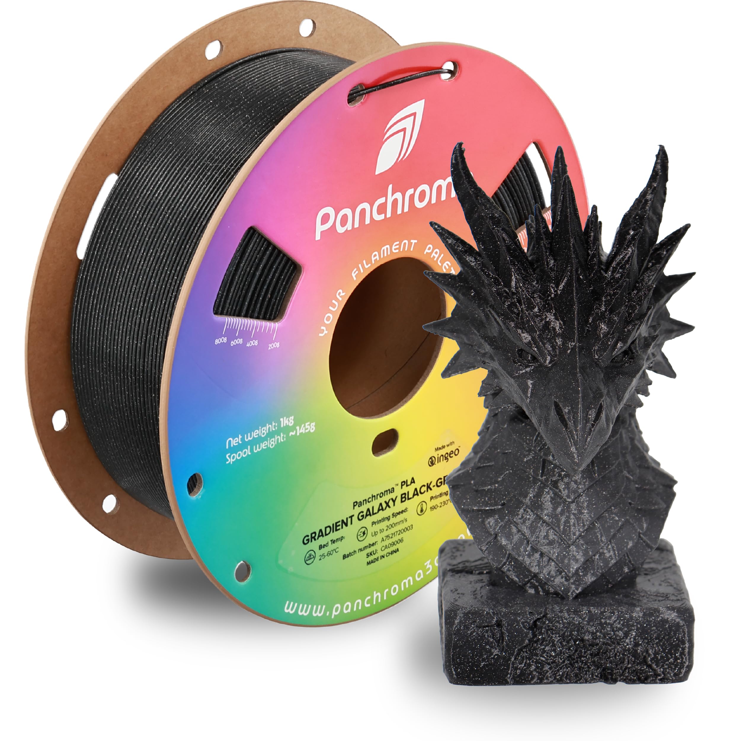 Polymaker Gradient Polymaker Panchroma Gradient Galaxy PLA Black-Grey 3D Printing Filamen ...