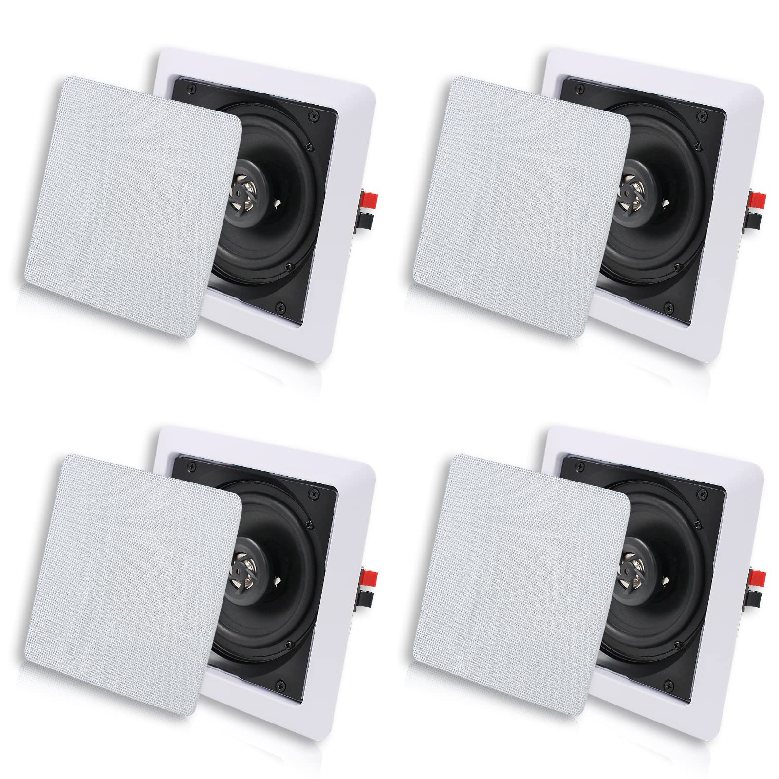 Herdio Bluetooth Ceiling Speakers, 320W 5.25 Inch Flush Mount In Wall Speakers Surround Sound System, Perfect For Home Theater,