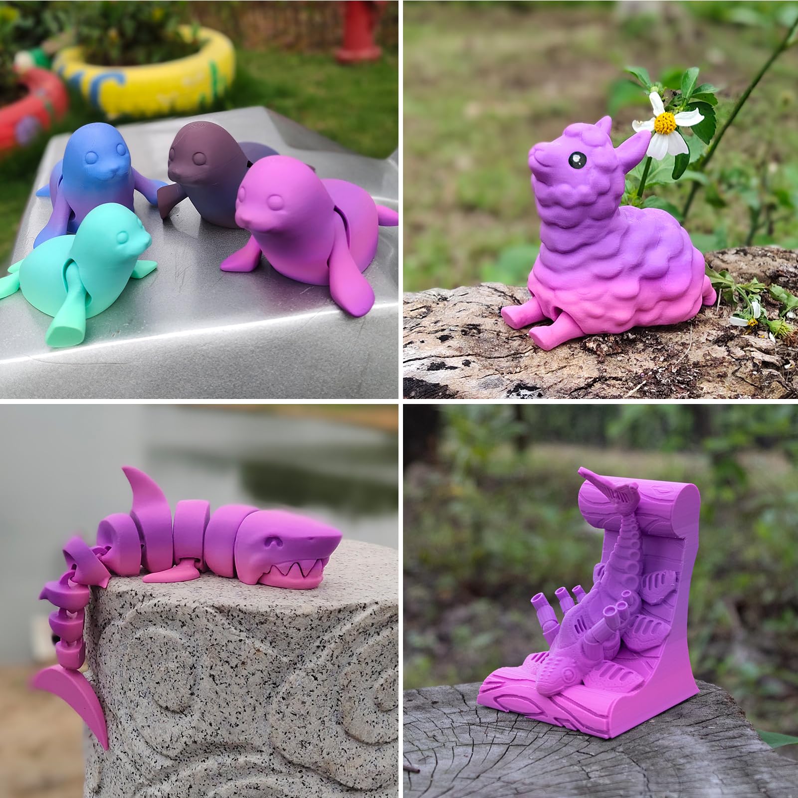 Isanmate Pla+ Filament Rainbow, 3D Printer Filament Gradient Multicolors Filament, Color Change Rainbow Filament, 3D Printing Fi