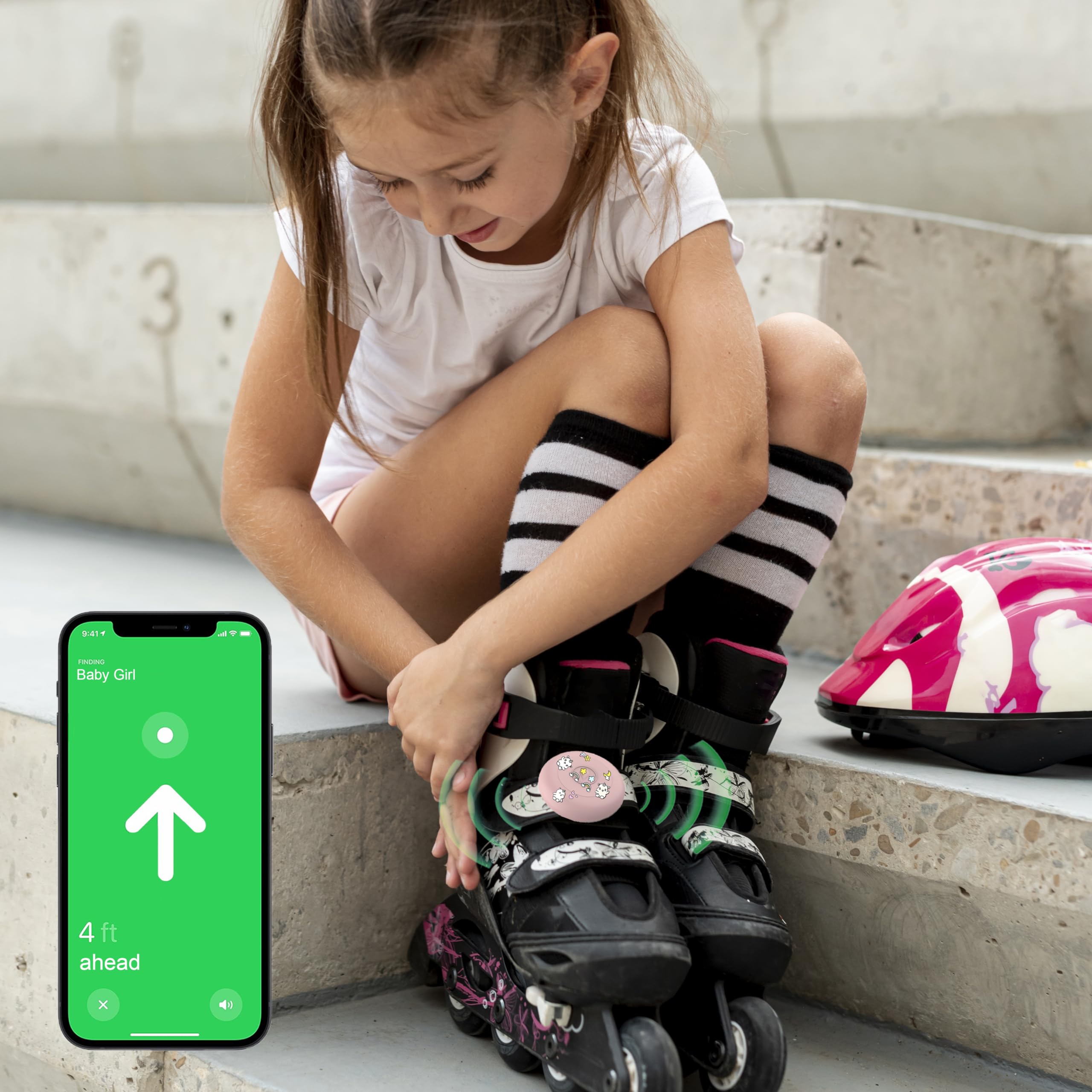 2 Pack Waterproof Airtag Holder For Kids Shoe, Kids Airtag Holder With Stickers, Airtag Kids Hidden For Apple Air Tag, Ip68 Airt
