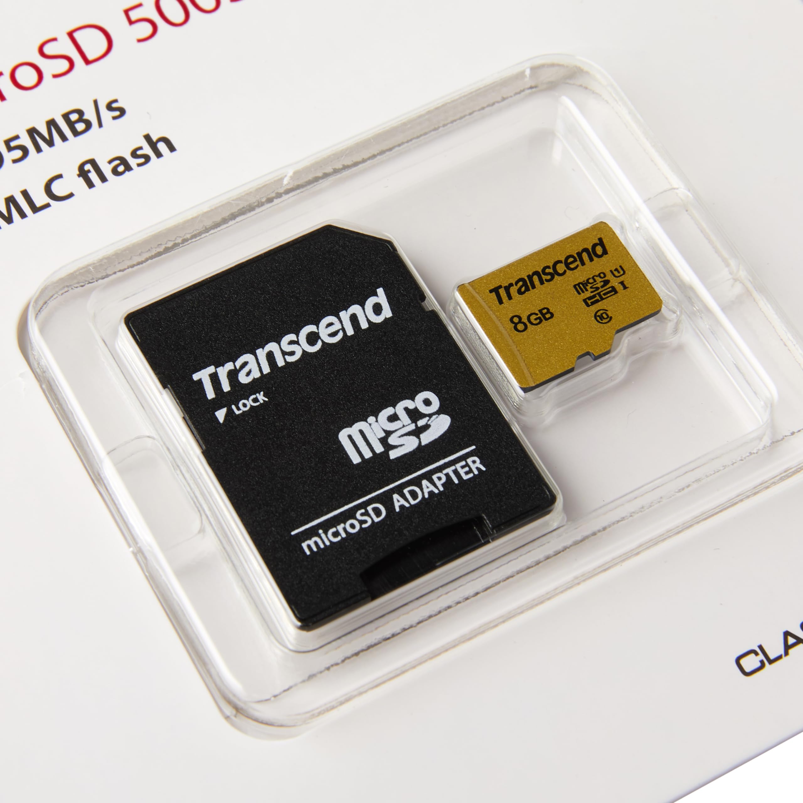 Transcend Microsdhc Card Gb Mlc, Uhs-I Class Ts8Gusd500S