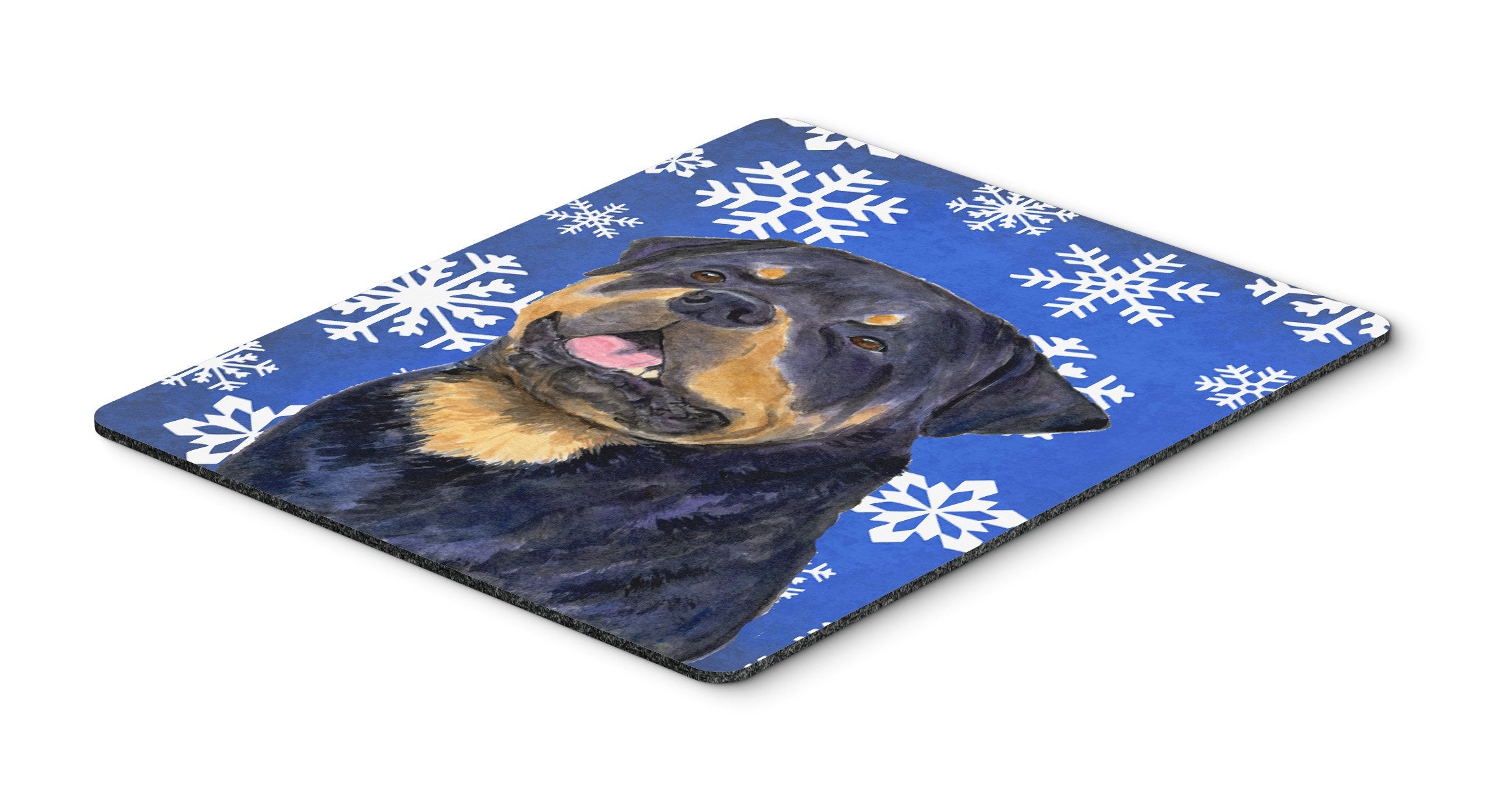 Carolines Treasures SS4662MP Rottweiler Winter Snowflakes Holiday Mouse Pad, Hot Pad or Trivet for Home Office Gaming Working C