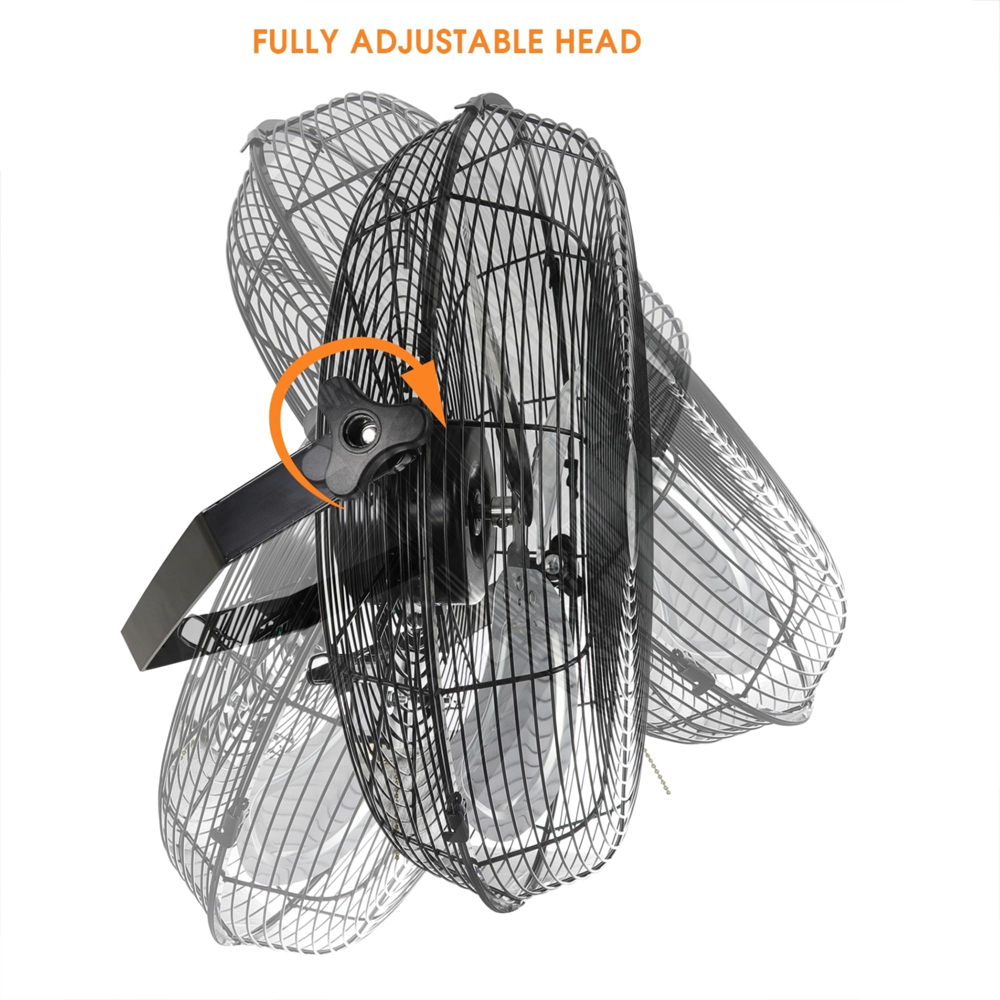 Vie Air Va 18W Dual Function 18'' Wall Mountable Floor Fan With 3 Speed Settings, Black