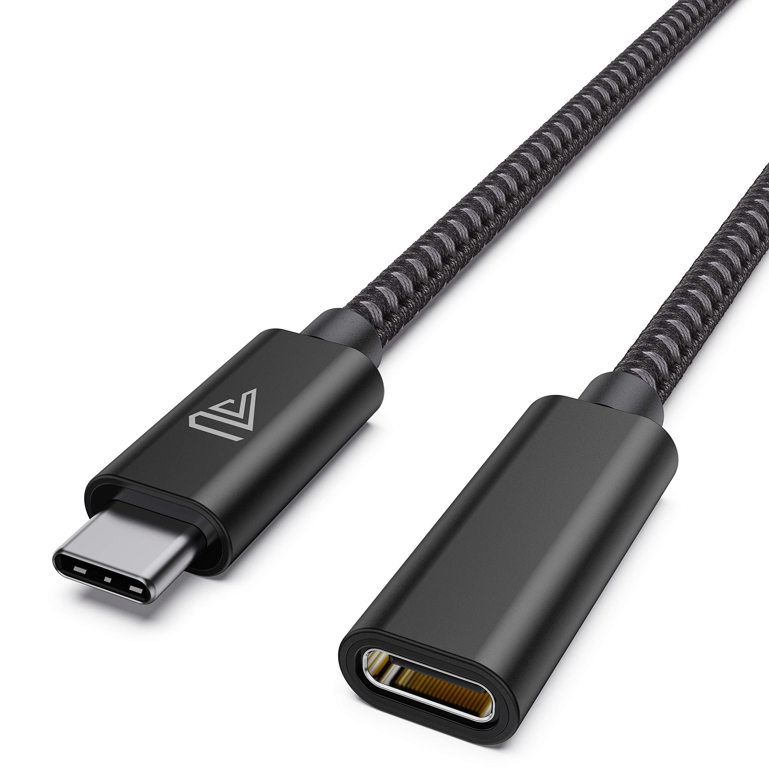 Faracent Usb Type C Extension Cable (1Ft/0.3M), Usb C 3.1(10Gbps) Male To Female Extension Charging & Sync Compatible With Switch, Macbook Air M2/ M1/ Pro, Ipad Pro/Air Dell Xps Surface Book  Black