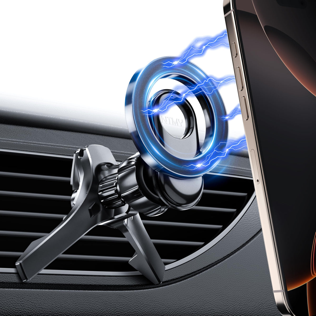 Ntmy For Iphone 16 Magsafe Car Mount - [24 Super Magnets] Magnetic Car Phone Mount, Air Vent Phone Holder Car, Car Accessories M