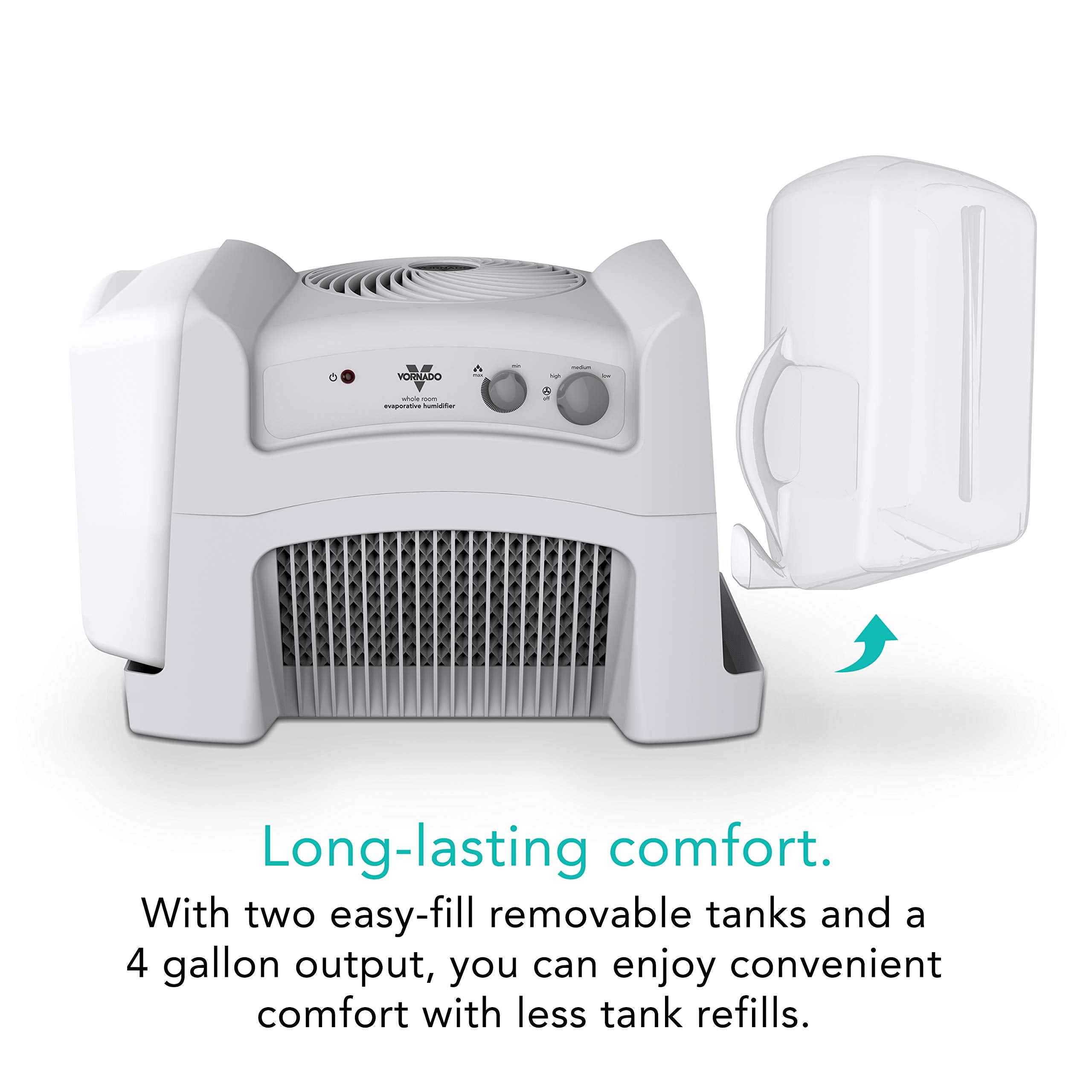 Vornado Evap40 4 Gallon Evaporative Humidifier With Adjustable Humidistat And 3 Speeds