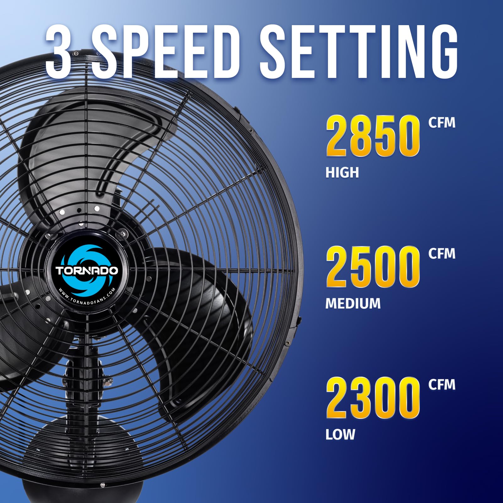 Tornado 16 Inch Pro Series Waterproof Outdoor Oscillating Wall Mount Fan   High Velocity Heavy Duty Metal Wall Mount Fan For Ind