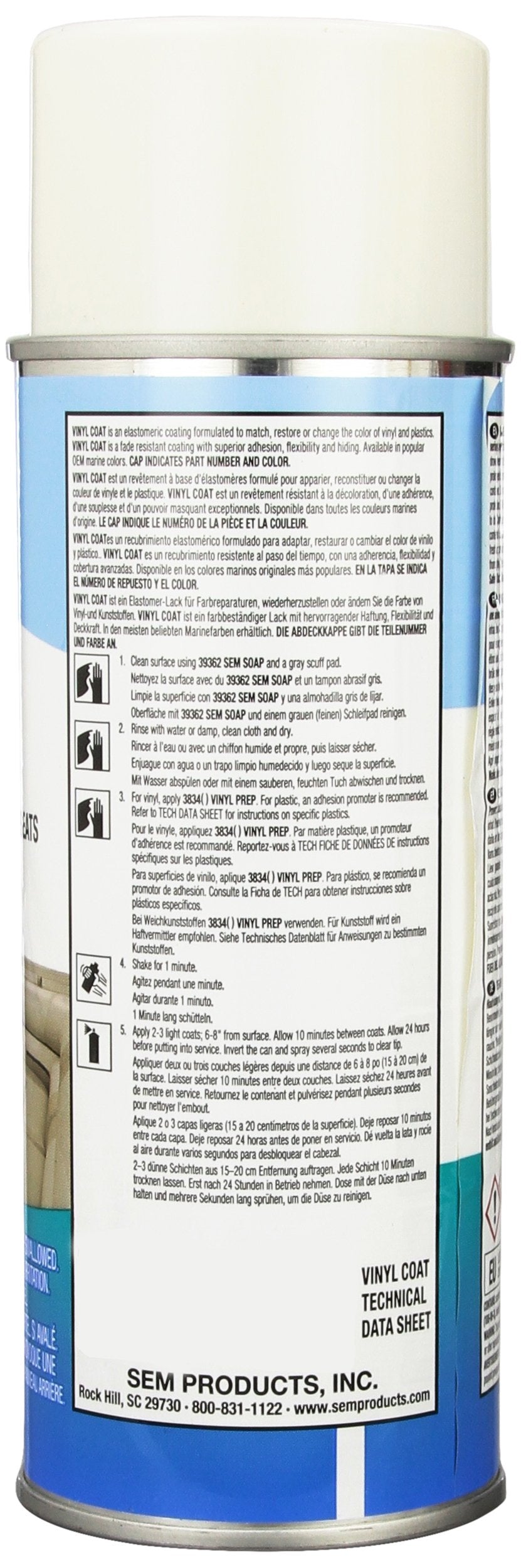 Sem M25063 Ranger White Marine Vinyl Coat - 12 Oz.,WBAUVB003TQJH9C