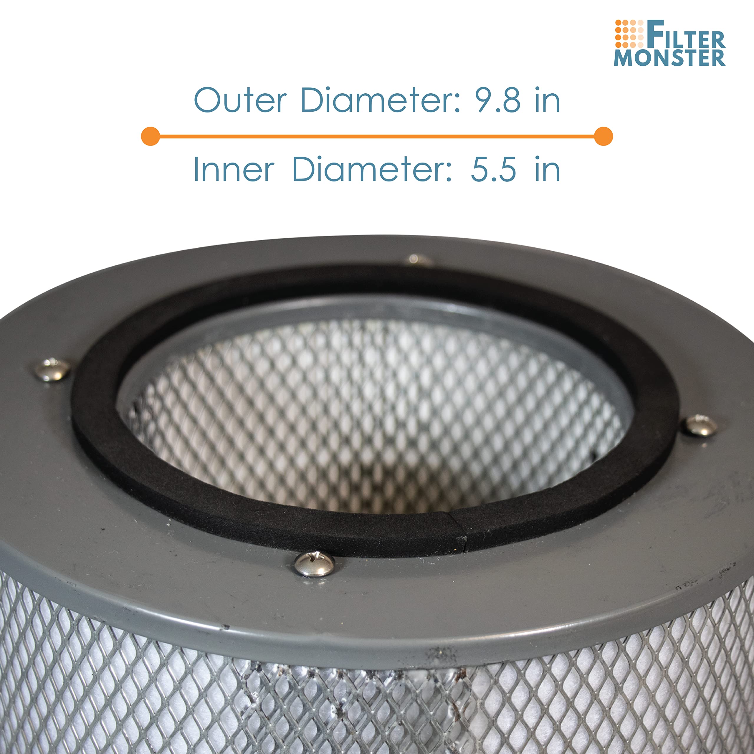 Filter Monster True Hepa Replacement Compatible With Austin Air Healthmate Junior Filter, With Black Carbon Pre Filter