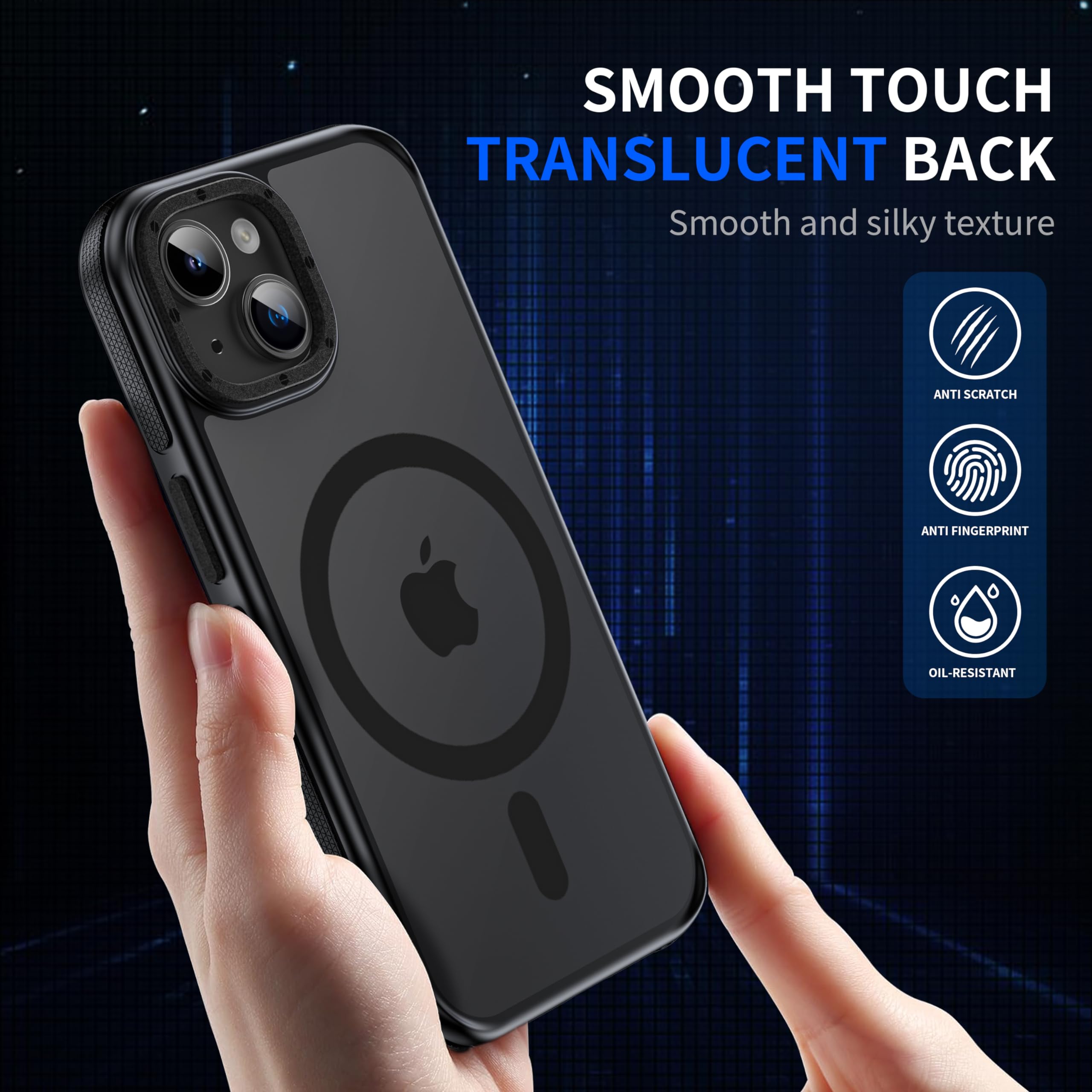 Yzoiko Strong Magnetic For Iphone 15 Case [10Ft Military Grade Protection] Compatible With Fit Magsafe Shockproof Slim Thin Cove