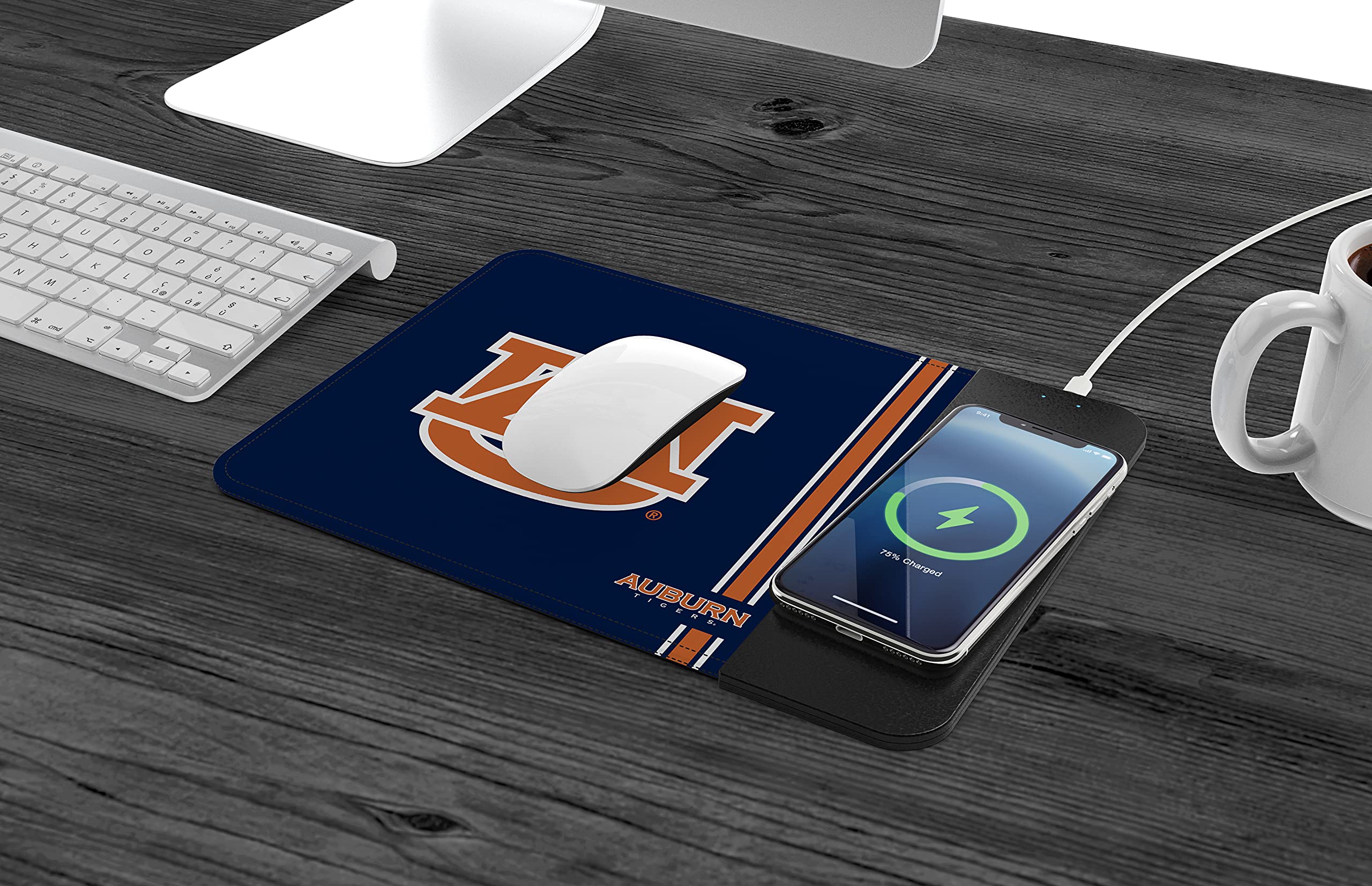 Soar Ncaa Wireless Charging Mouse Pad, Auburn Tigers