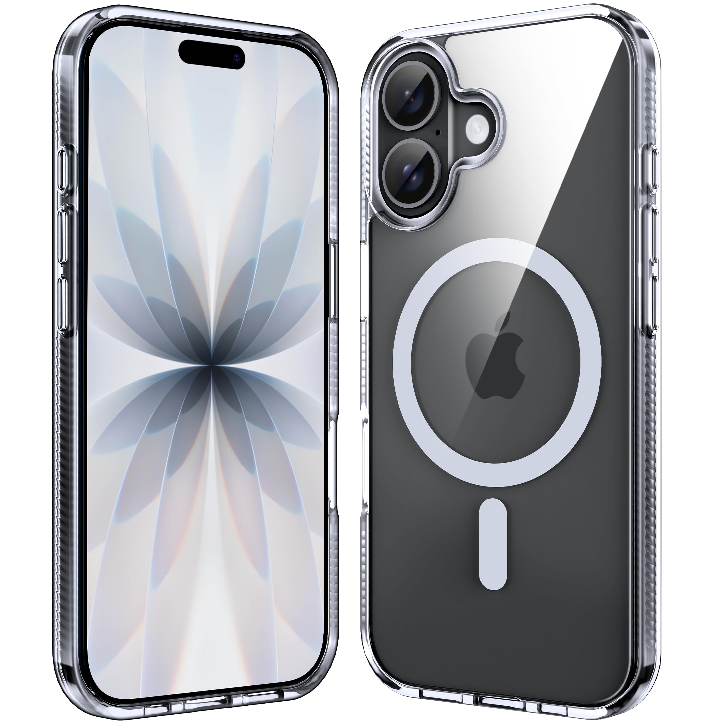 Supdeal Magnetic Clear Case for iPhone 17, [Compatible with MagSafe] [Non Slip Bumper & Not Yellowing] Military Grade Shockproof
