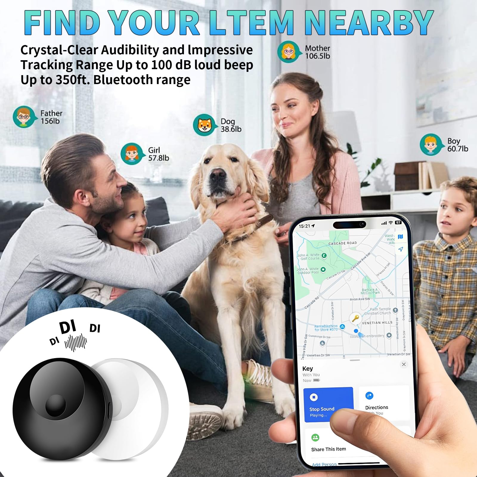 Air Tags-4 Pack, Bluetooth Tracker Works With Find My App (Ios Only), Smarttag Tracker Tags Item Finder And Item Locator For Key