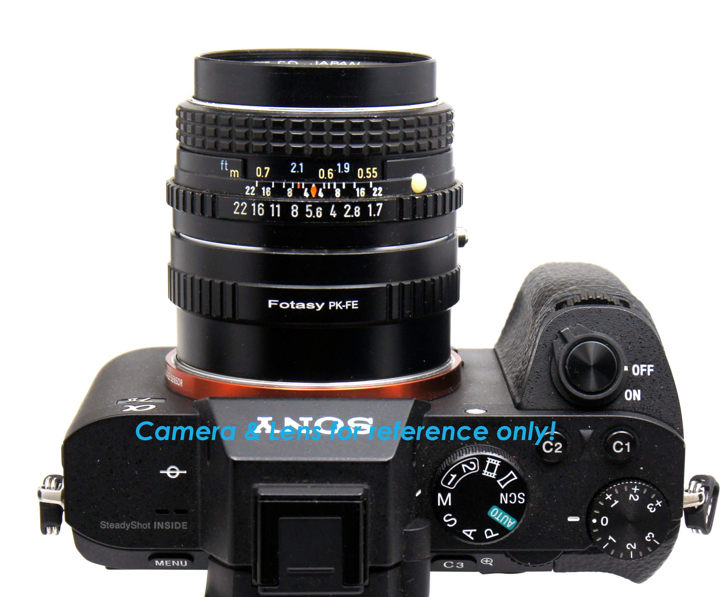 Fotasy K-Mount Lens To E Mount Adapter, K Mount E Adapter, Pk Lense To E, Compatible With Sony A7 A7R A7S Ii Iii Iv A9 A7C Alpha