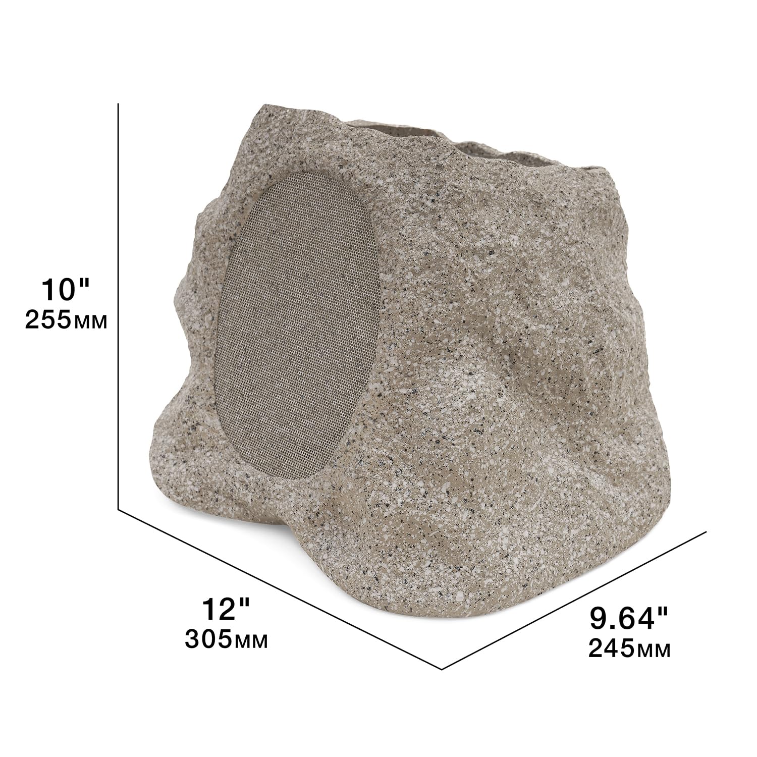 Victrola Rock Speaker Connect, Stone, Wireless Outdoor Speaker With Bluetooth 5.3, 22 Hour Battery Life, With Solar Charging, Li