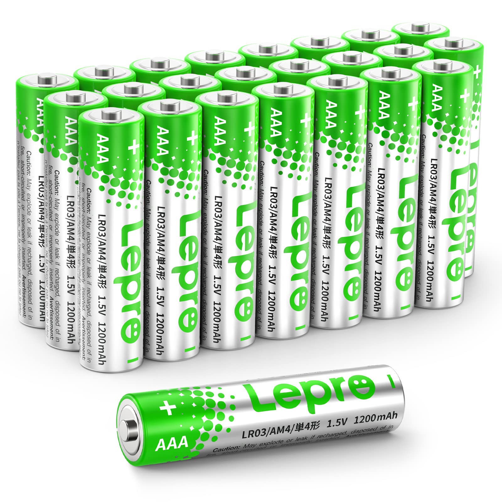 Lepro AAA Batteries 24 Pack, Triple A Batteries with Ultra Long-Lasting Power - High Performance,1.5V Leak-Proof, Corrosion-Resi