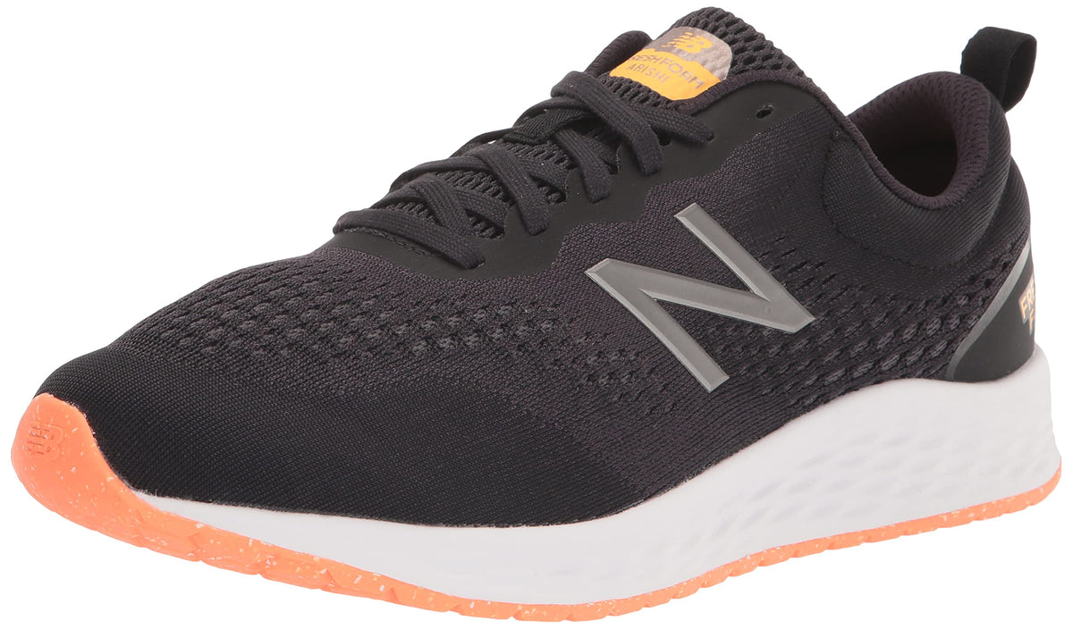 New Balance Mens Fresh Foam Arishi V3 Running Shoe, Blackorange, 8 X Wide