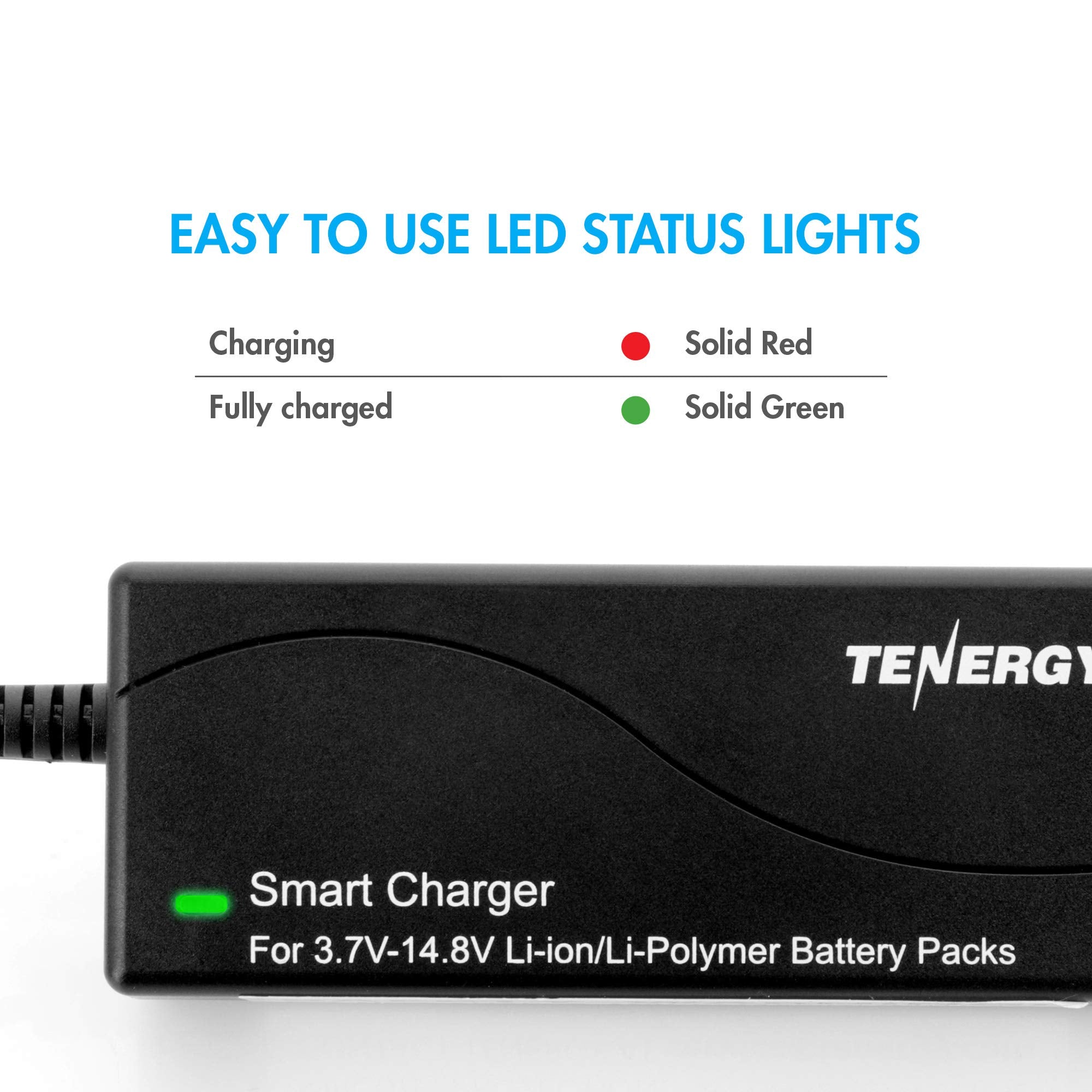 Tenergy TLP 4000 Universal 1A Smart Charger for Li Ion/Polymer Battery Packs with PCB (3.7V 14.8V 1 4 Cell)