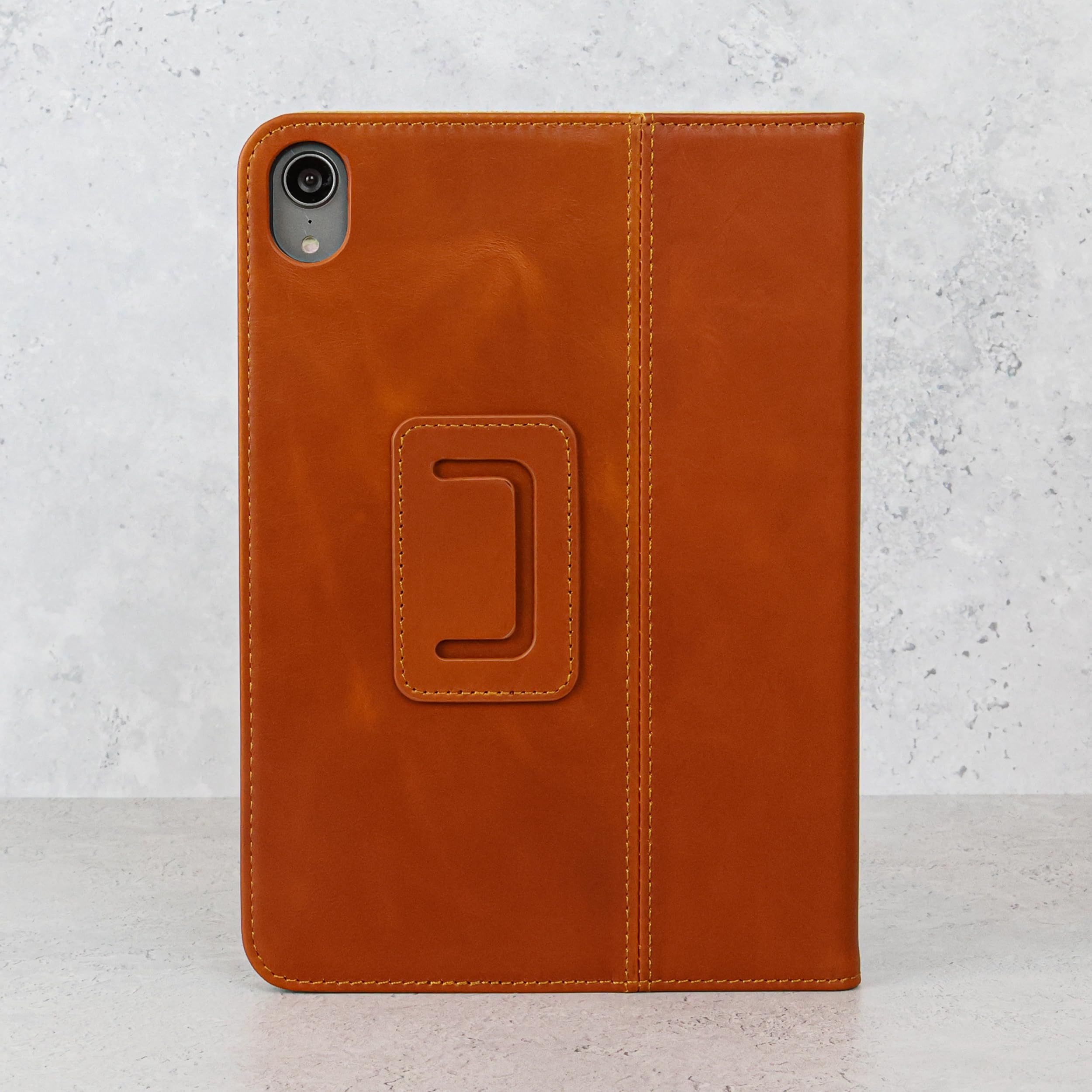 Casemade Real Leather Case Compatible With Ipad Mini 6Th Gen (2021)   Full Grain Leather Cover, Auto Sleep/Wake, Dual Stand Posi