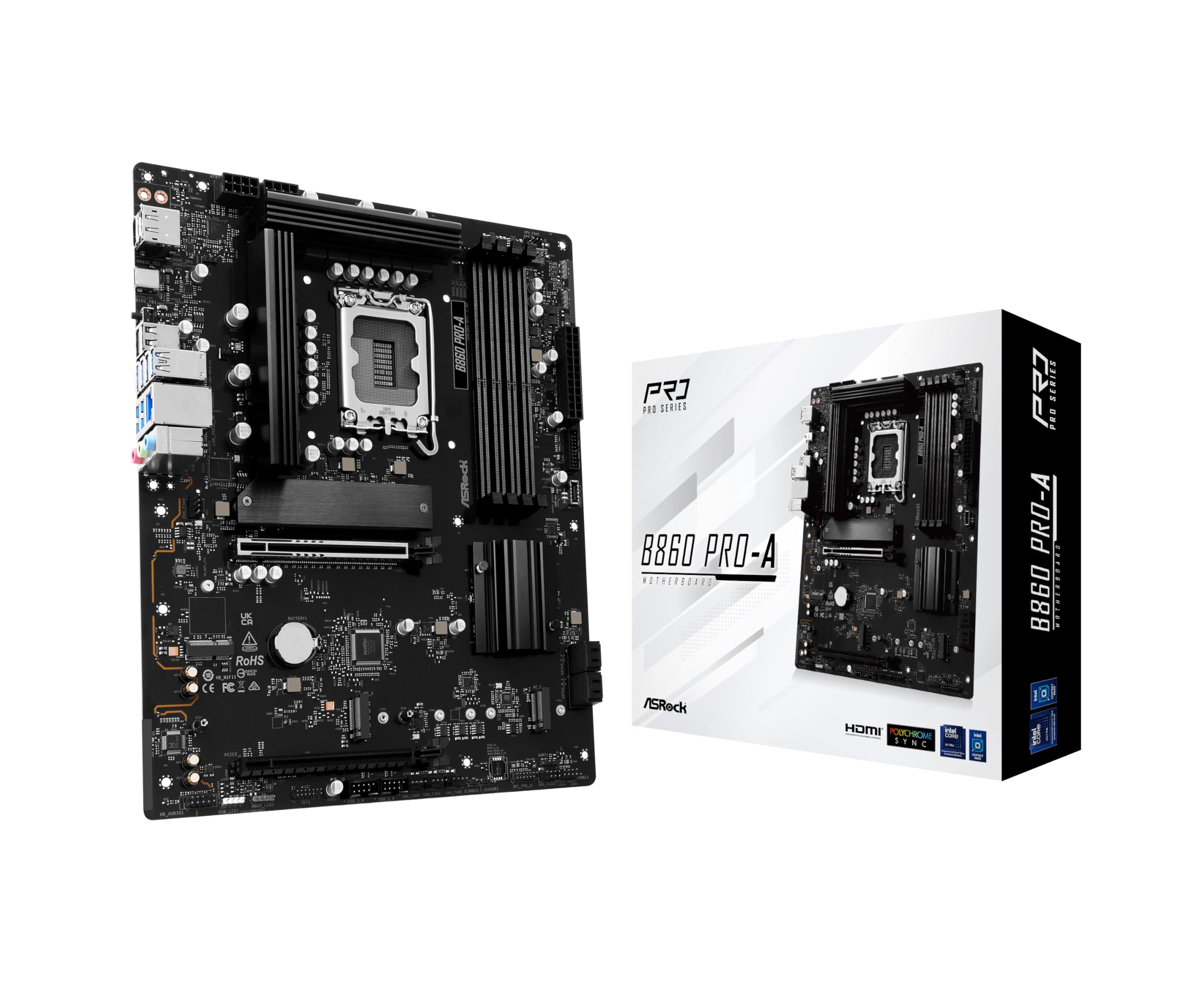 ASRock MB B860 ProA B860 LGA1851 Max256GB DDR5 ATX Retail