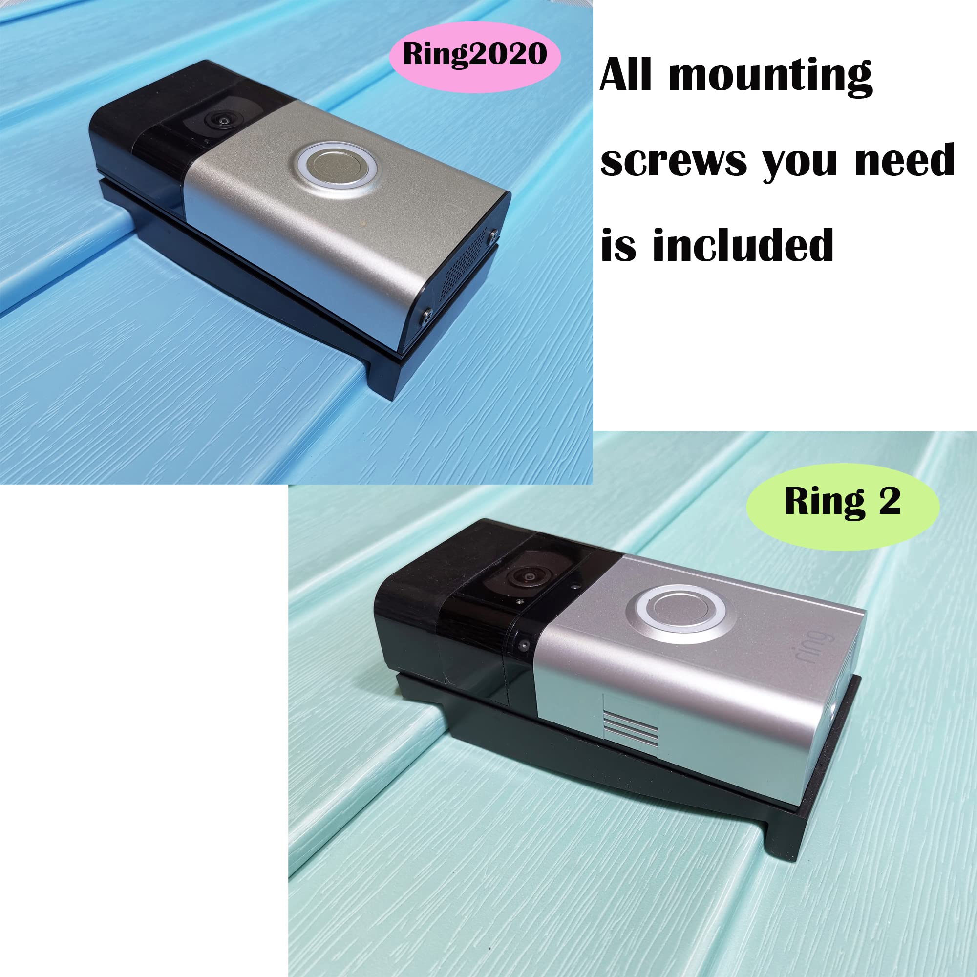 Vinyl Siding Mount Compatible With Ring Video Doorbell 2020, 720P, Video Doorbell 2, 3, 4, 3Plus, 4Plus (4'' Standard Vinyl Sidi