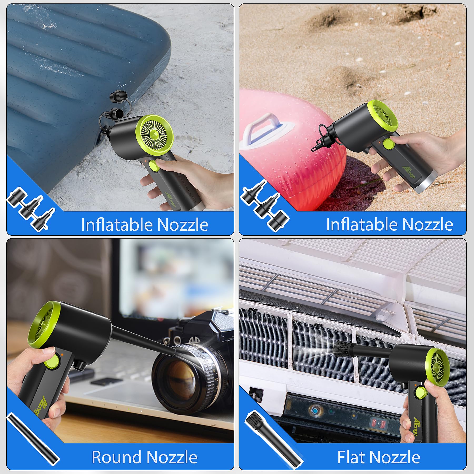 Compressed Air Duster, Electric Air Duster, Handheld Cordless Air Duster, Stepless Speed Motor, 6000Mah Rechargeable Air Blower,