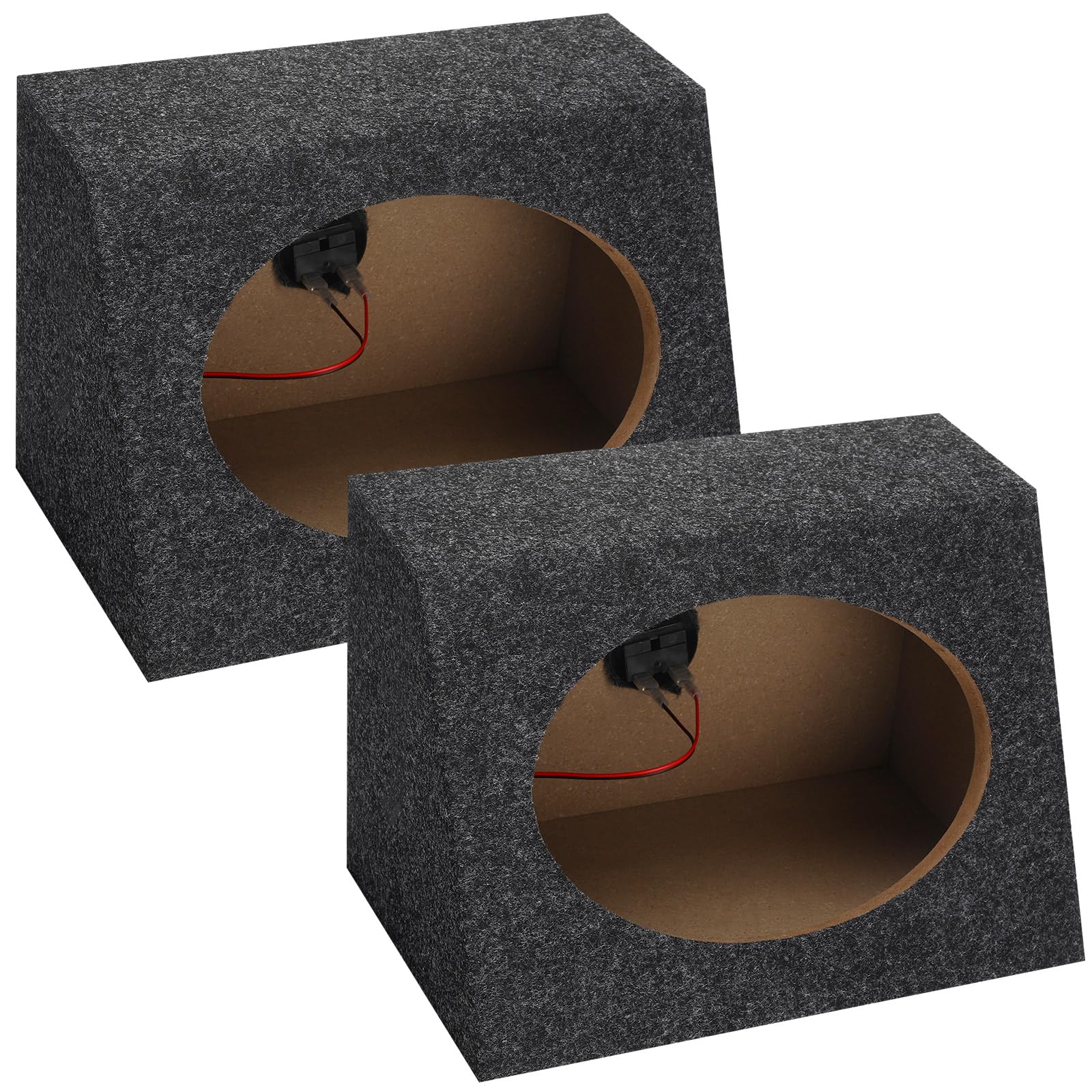 Bbto 2 Pcs Angled Style Car Audio Speaker Box 6 X 9 Inch Car Audio Enclosures Sturdy Constructed Truck Speaker Box For Home Vehicle Subwoofer Sound Supplies(8.25 X 5 X 12 Inch)