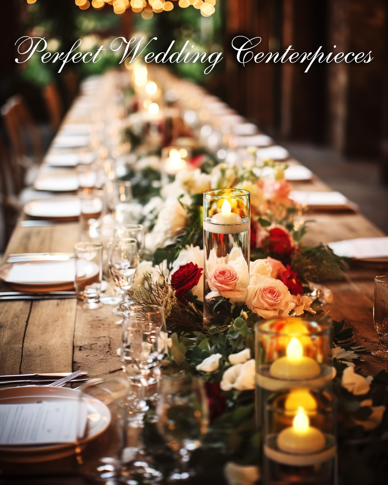 Homemory 72 Pack Waterproof Flameless Floating Tealights, Battery Flickering Led Tea Lights Candles   Wedding, Party, Centerpiec